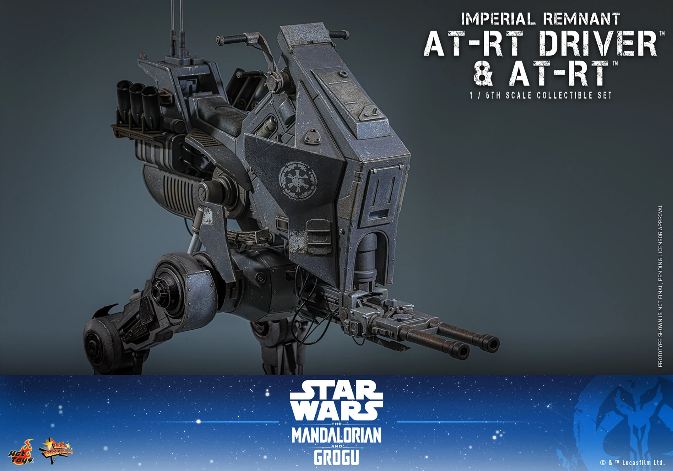 Star Wars: The Mandalorian & Grogu MMS875 Imperial Remnant AT-RT Driver and AT-RT 1/6th Scale Collectible Figure and Vehicle Accessory Gallery Image 16