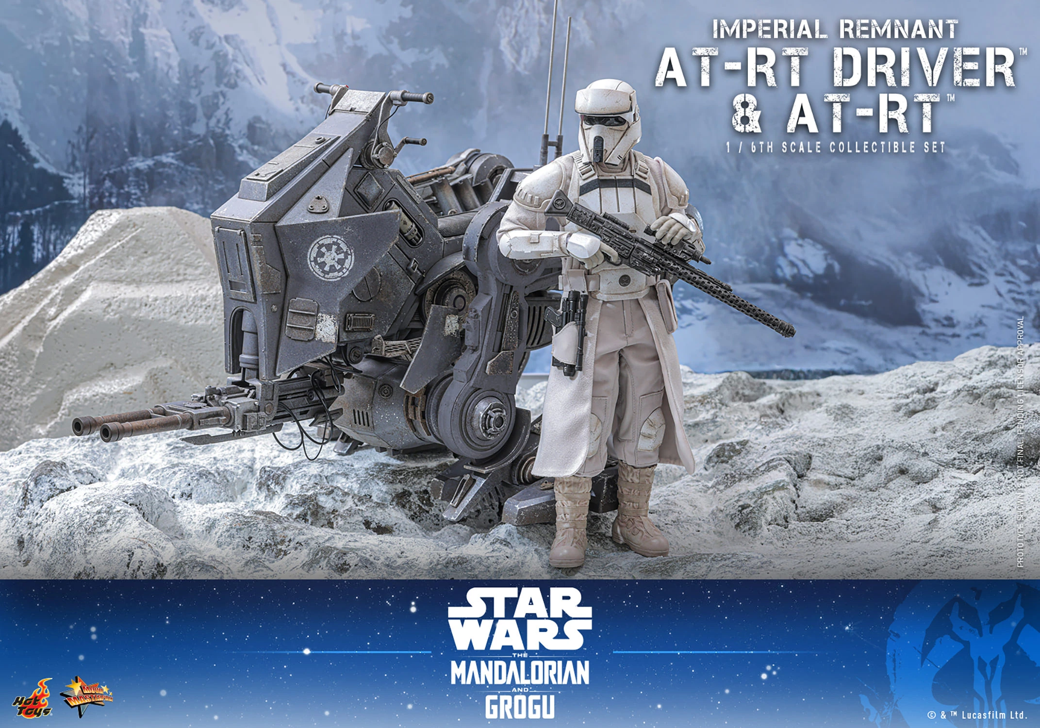 Star Wars: The Mandalorian & Grogu MMS875 Imperial Remnant AT-RT Driver and AT-RT 1/6th Scale Collectible Figure and Vehicle Accessory Gallery Image 4