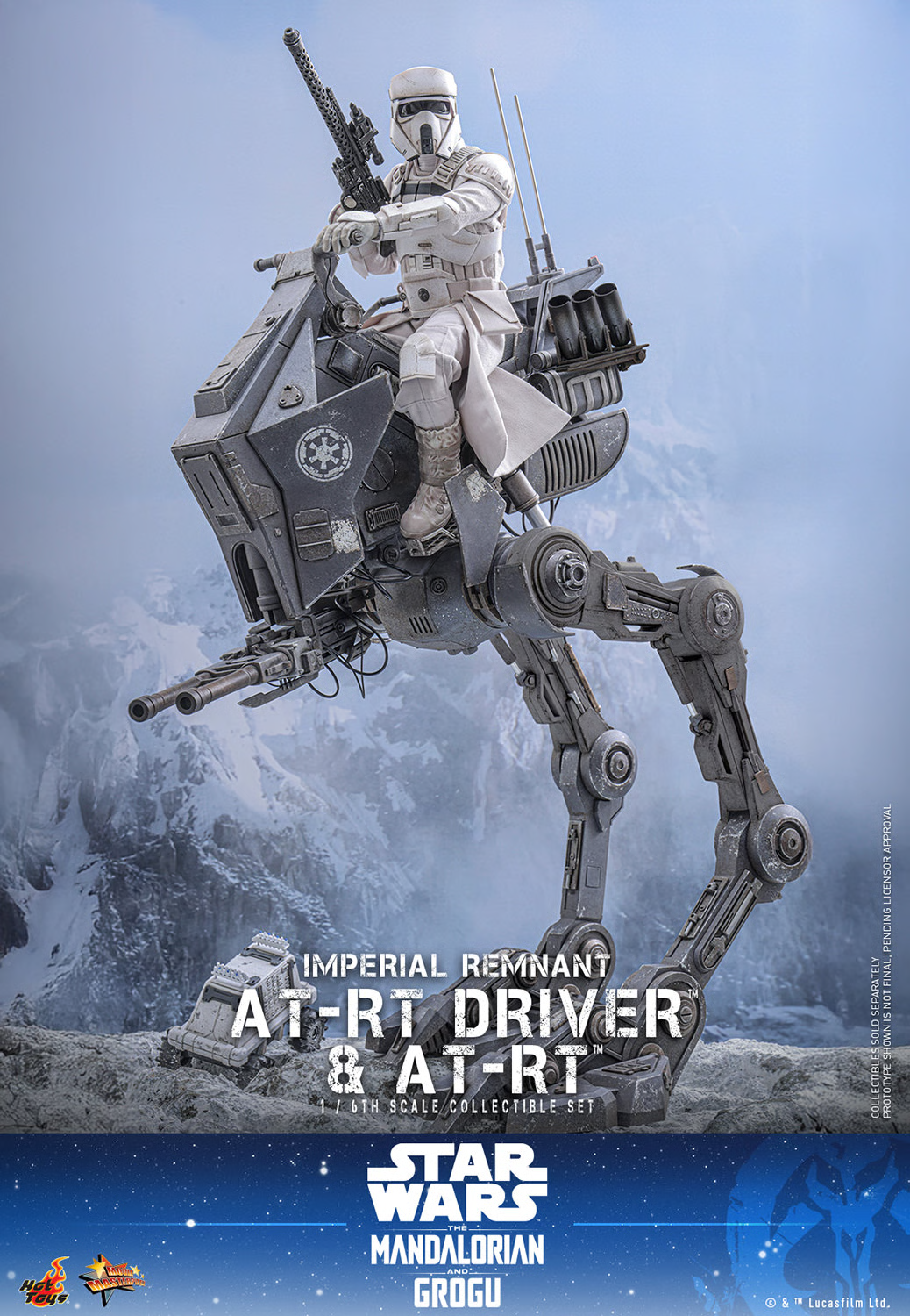 Star Wars: The Mandalorian & Grogu MMS875 Imperial Remnant AT-RT Driver and AT-RT 1/6th Scale Collectible Figure and Vehicle Accessory Gallery Image 8