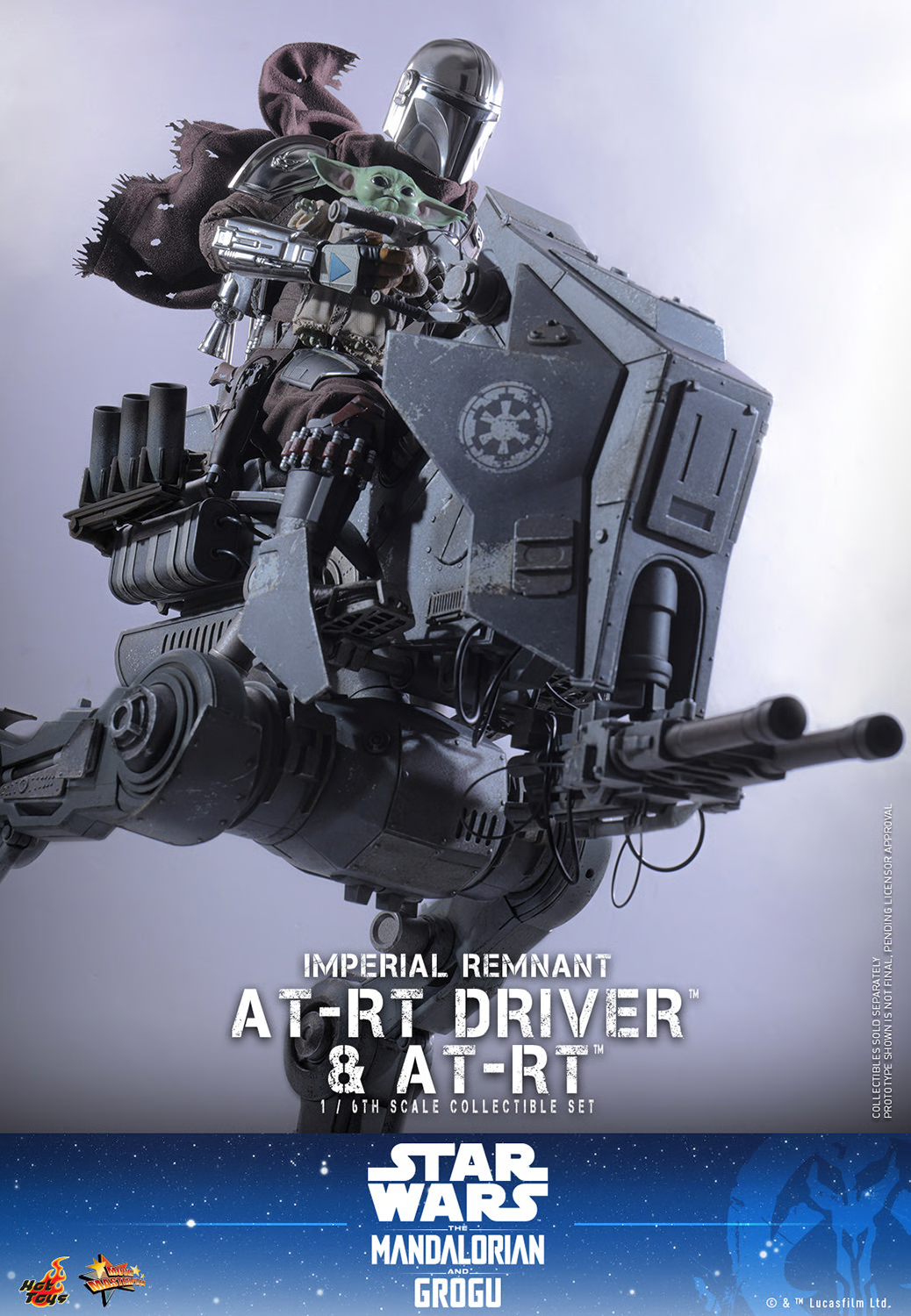 Star Wars: The Mandalorian & Grogu MMS875 Imperial Remnant AT-RT Driver and AT-RT 1/6th Scale Collectible Figure and Vehicle Accessory Gallery Image 10