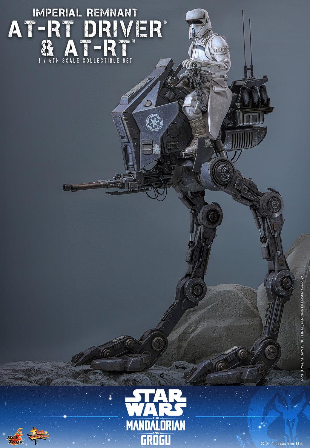 Star Wars: The Mandalorian & Grogu MMS875 Imperial Remnant AT-RT Driver and AT-RT 1/6th Scale Collectible Figure and Vehicle Accessory Gallery Image 13