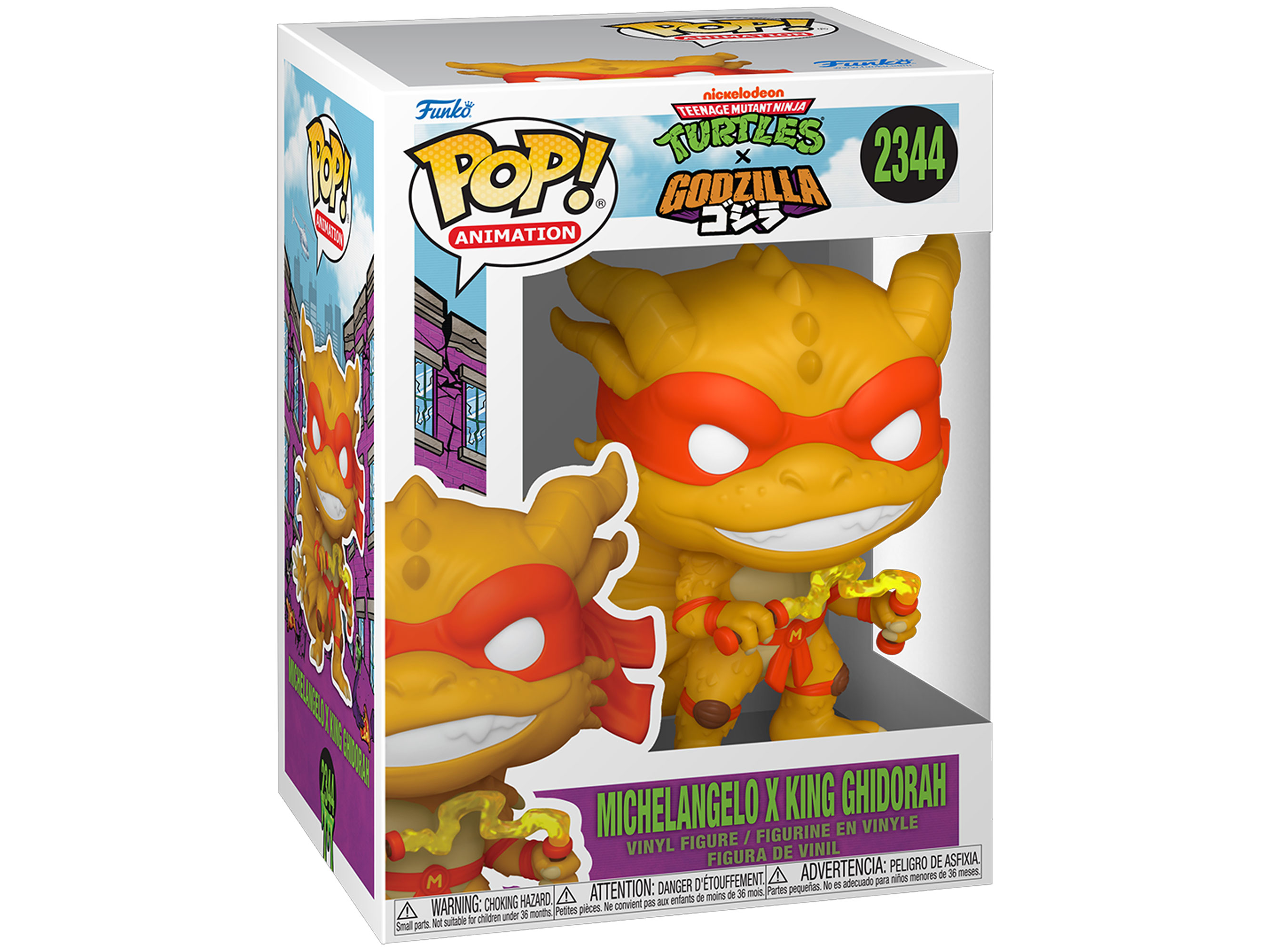 Teenage Mutant Ninja Turtles x Godzilla Pop! Animation #2344 Michelangelo x Ghidorah Gallery Image 3