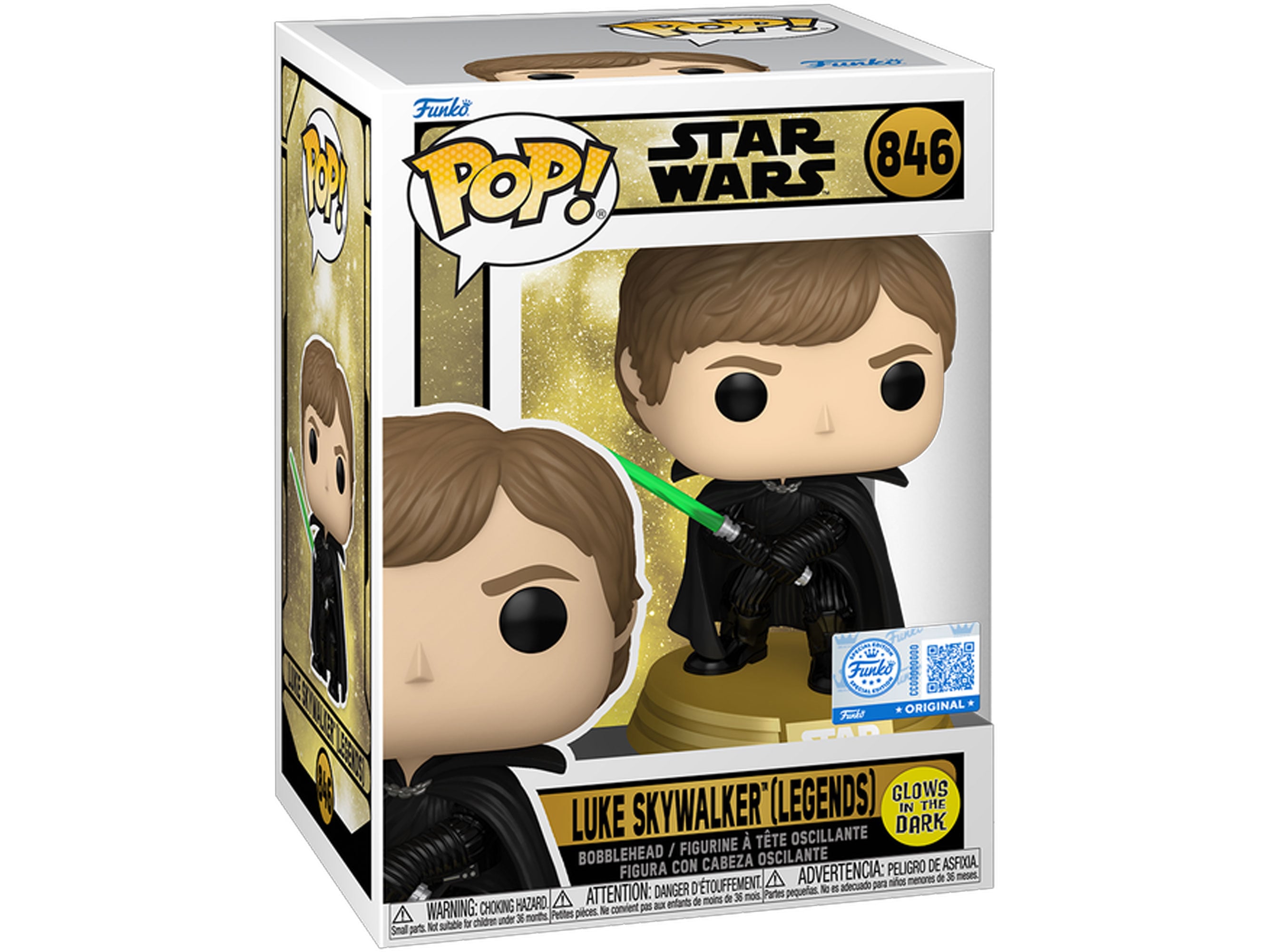 Star Wars: Legends Pop! #846 Specialty Series Luke Skywalker (Glow)