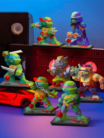 Teenage Mutant Ninja Turtles Arcade Series Box of 6 Figures Gallery Image 2