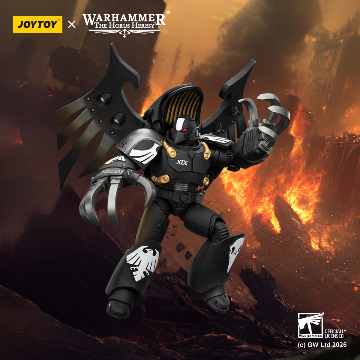Warhammer: The Horus Heresy Raven Guard Dark Fury, Chooser of the Slain with Raven's Talon Claws 1/18 Scale Action Figure Gallery Image 3