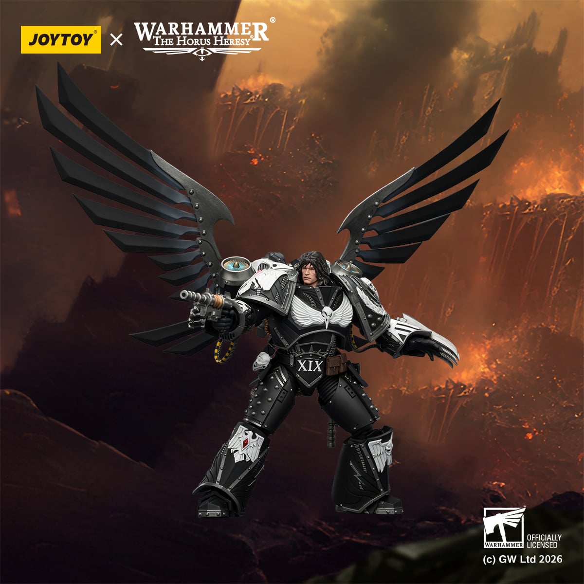 Warhammer: The Horus Heresy Raven Guard Corvus Corax, Primarch of the XIX Legion 1/18 Scale Action Figure Gallery Image 3