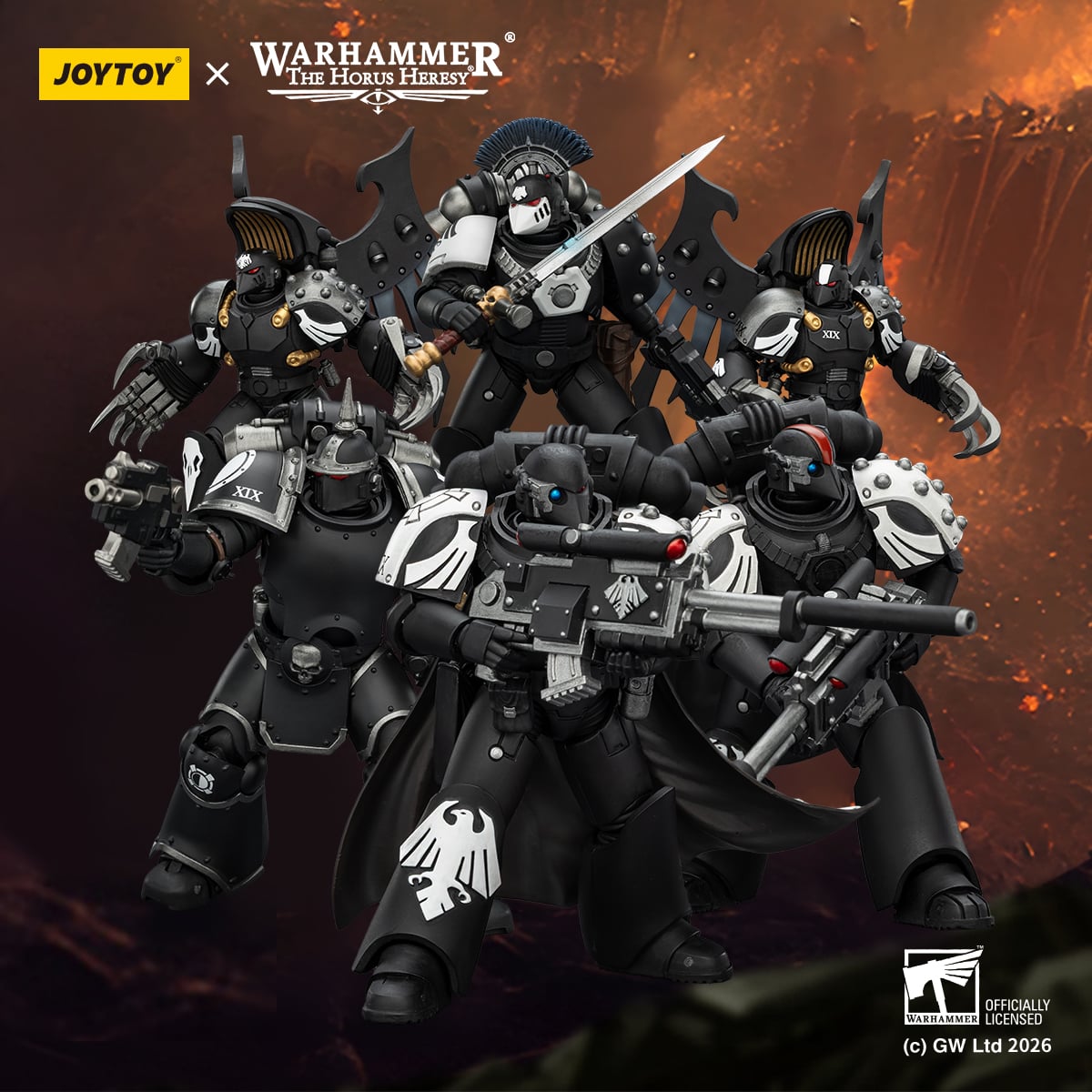 Warhammer: The Horus Heresy Raven Guard MKIII Tactical Legionary with Bolter and Bolt Pistol 1/18 Scale Action Figure Gallery Image 14