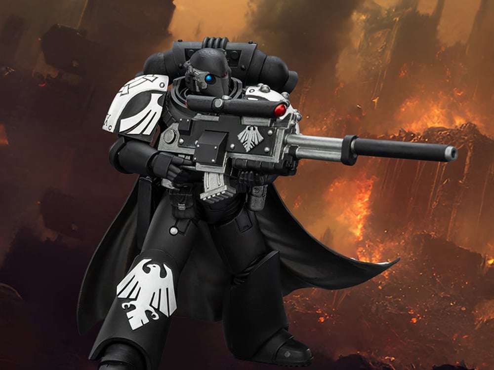 Warhammer: The Horus Heresy Raven Guard Mor Deythan with Nemesis Bolt Rifle 1/18 Scale Action Figure Gallery Image 1