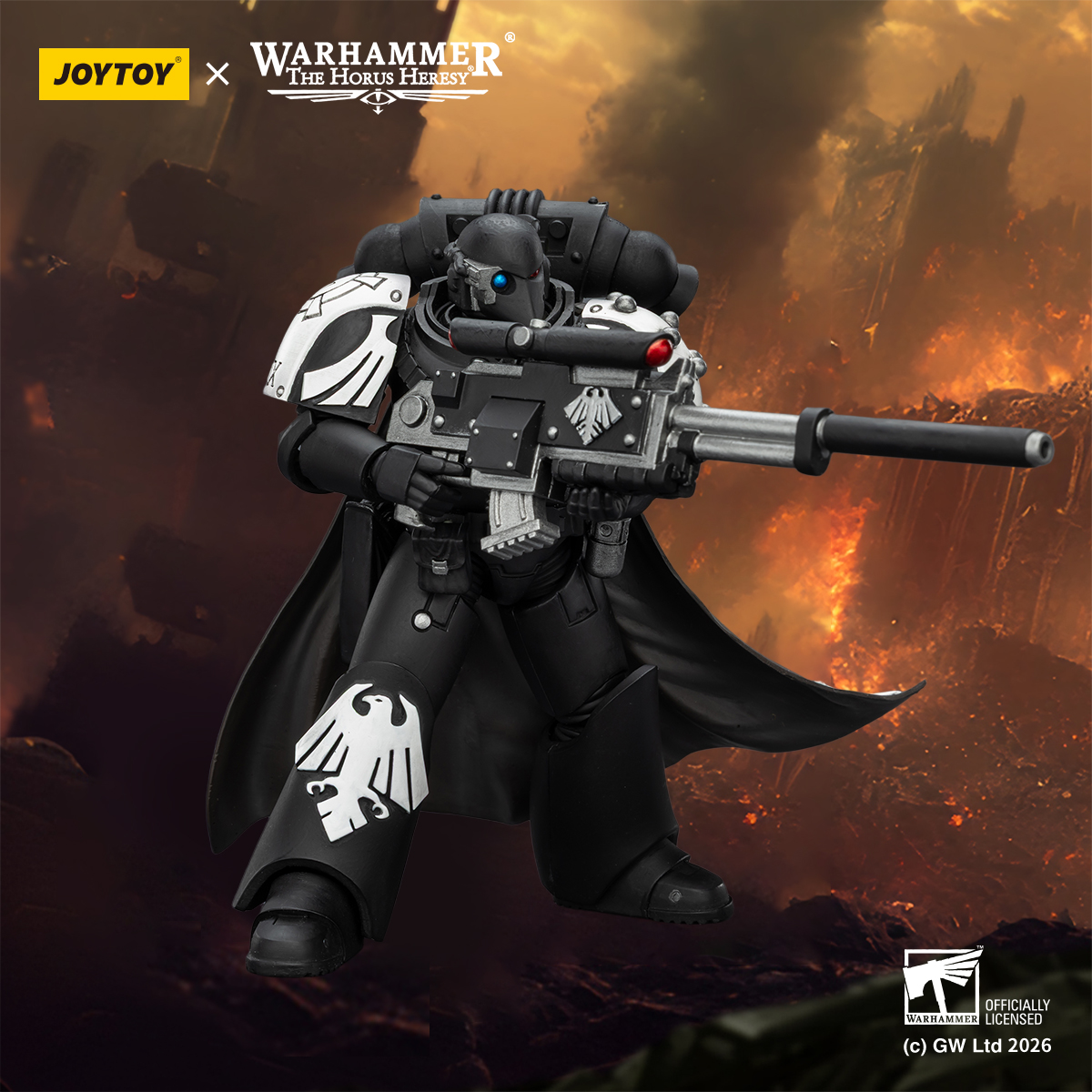 Warhammer: The Horus Heresy Raven Guard Mor Deythan with Nemesis Bolt Rifle 1/18 Scale Action Figure Gallery Image 3