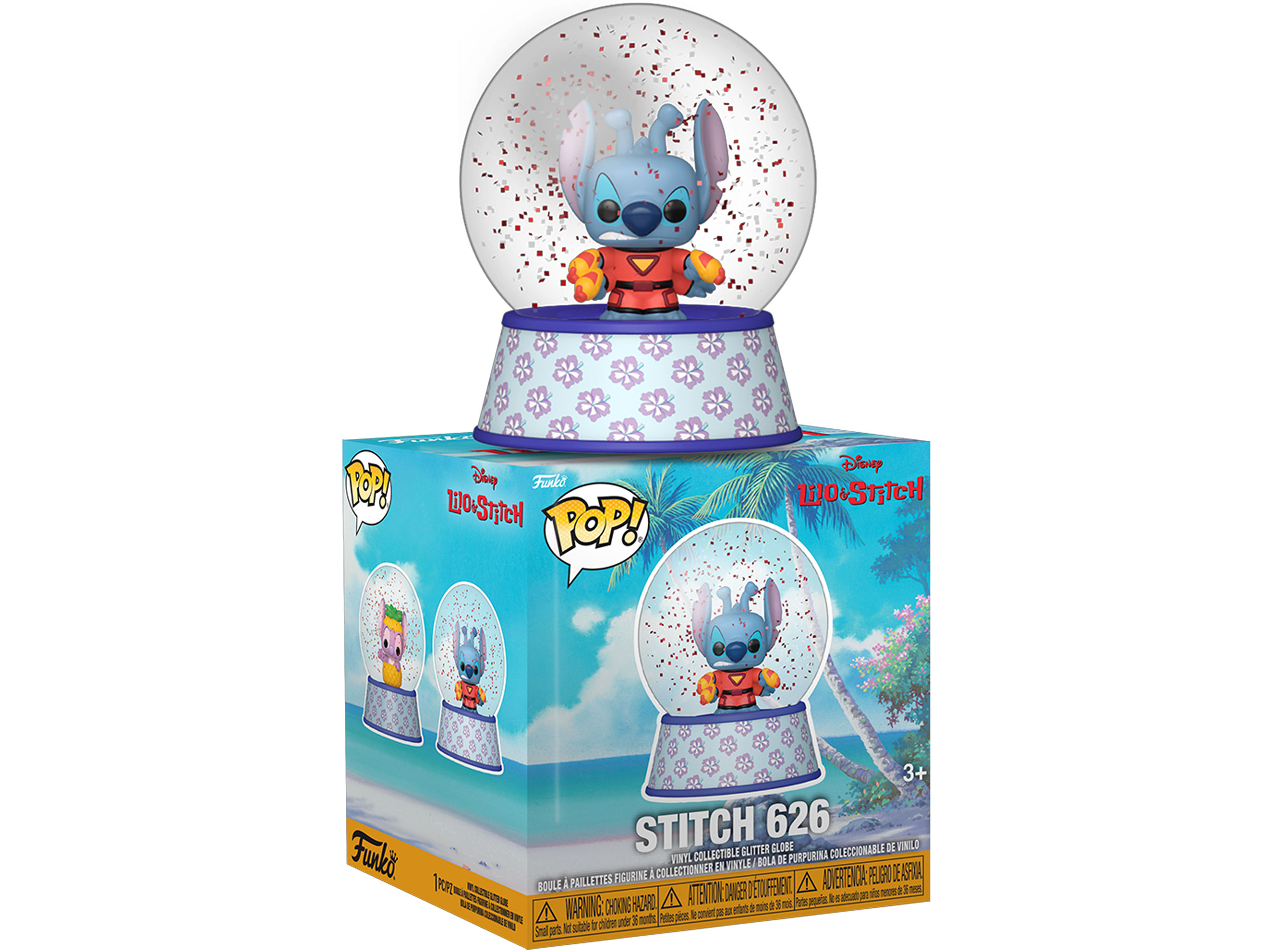 Lilo & Stitch Pop! Stitch 626 Mini Glitter Globe Gallery Image 3