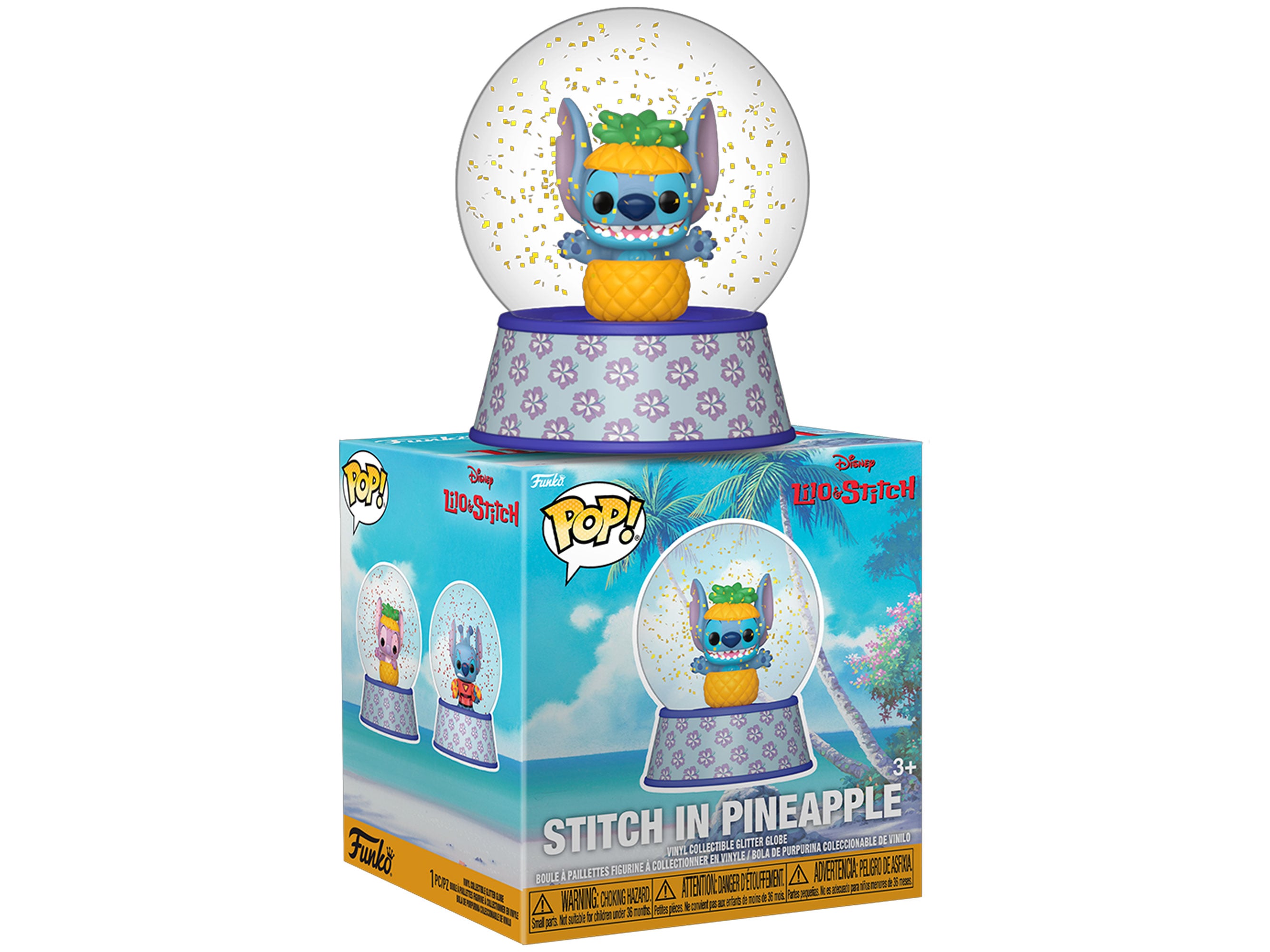 Lilo & Stitch Pop! Stitch in Pineapple Mini Glitter Globe Gallery Image 3