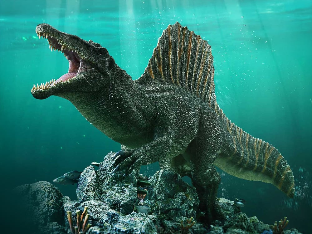 Jurassic World Rebirth Legacy Museum Collection Spinosaurus 1/15 Scale Statue Gallery Image 1