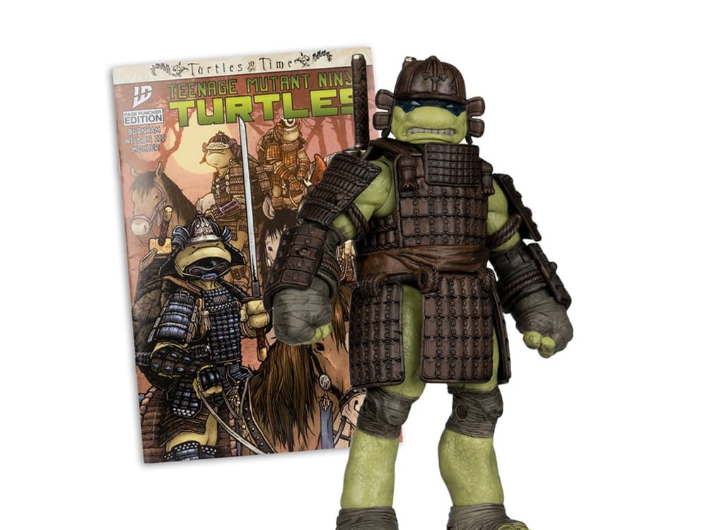 Teenage Mutant Ninja Turtles: Turtles in Time Page Punchers Leonardo 5" Action Figure with Comic Gallery Image 1