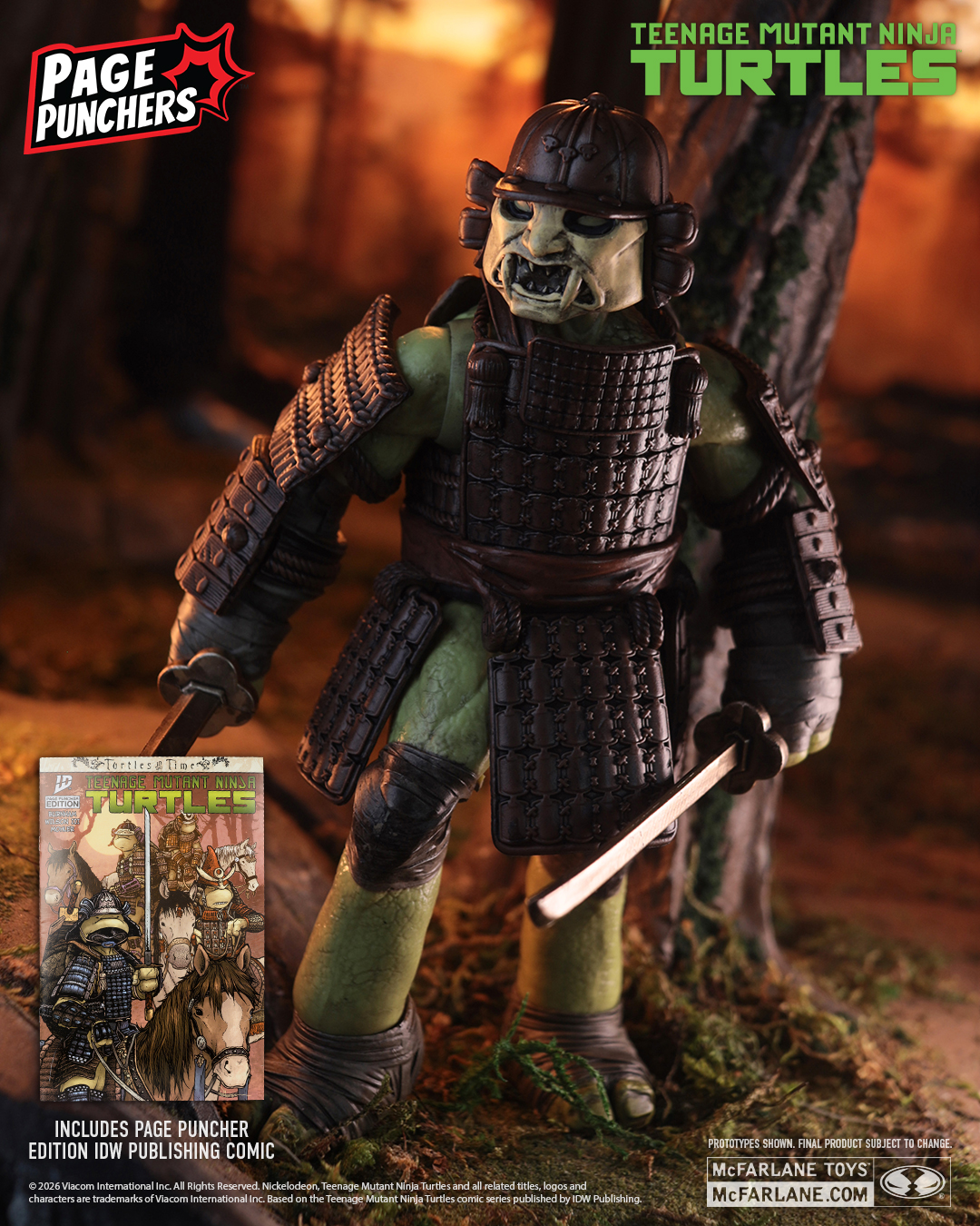 Teenage Mutant Ninja Turtles: Turtles in Time Page Punchers Leonardo 5" Action Figure with Comic Gallery Image 3