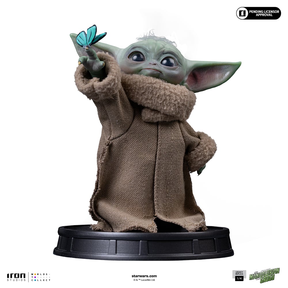 Star Wars: The Mandalorian & Grogu Legacy Replica Grogu Butterfly Wonder 1/4 Scale Statue Gallery Image 5