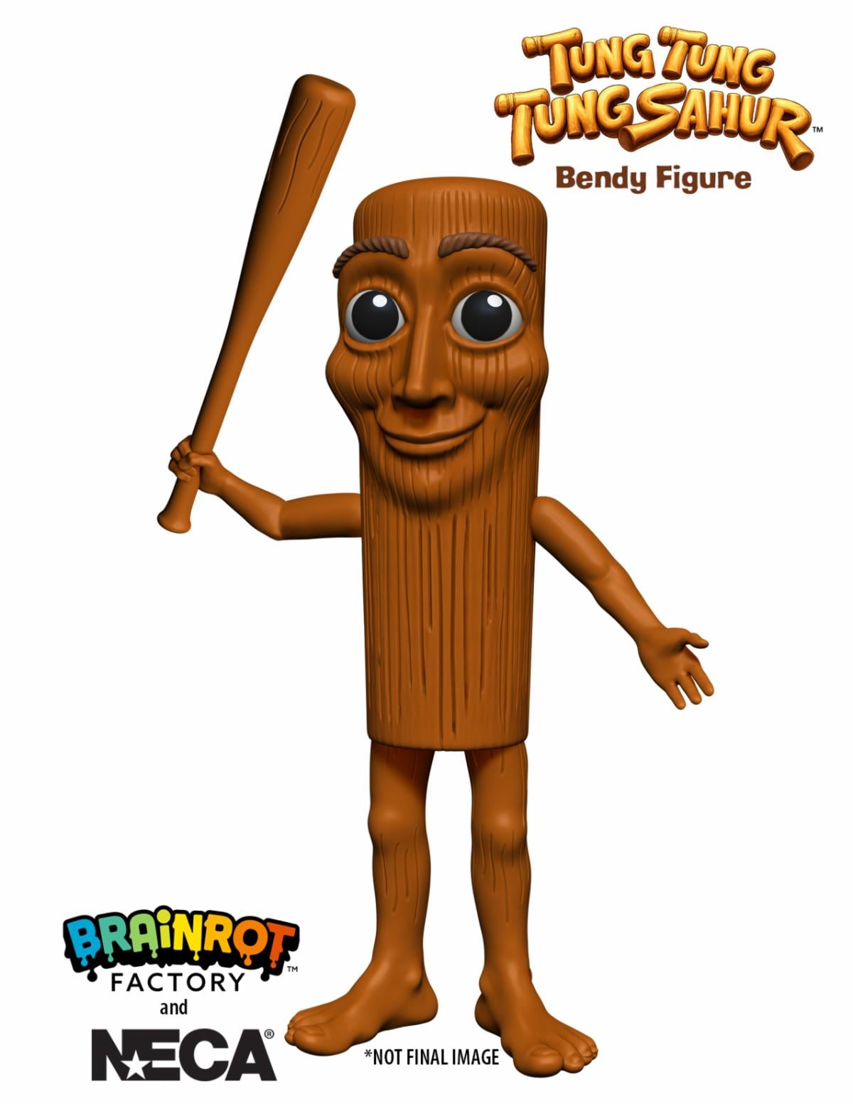 Brainrot Factory Tung Tung Tung Sahur Bendy Figure Gallery Image 3