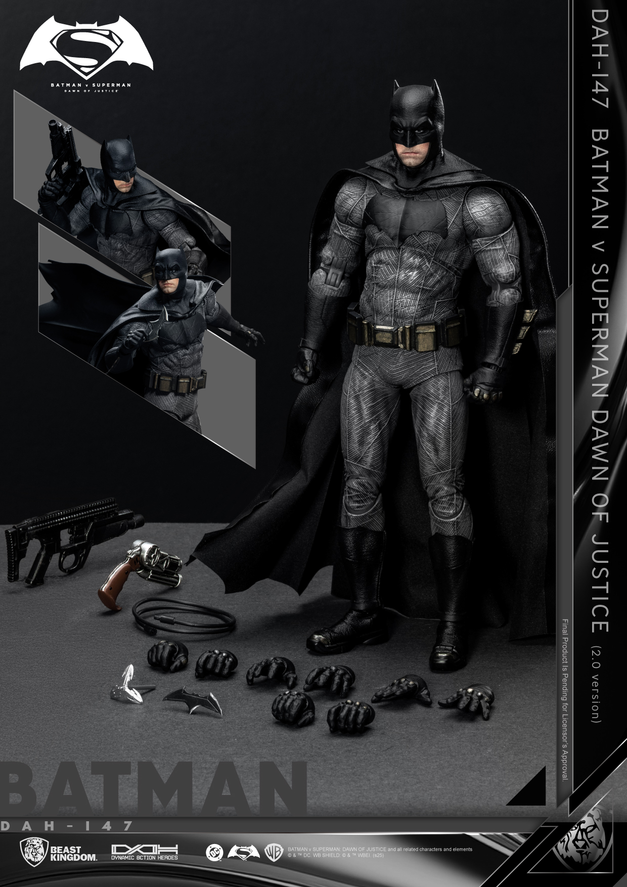 Batman v Superman: Dawn of Justice Dynamic 8ction Heroes DAH-147 Batman 2.0 Action Figure Gallery Image 10