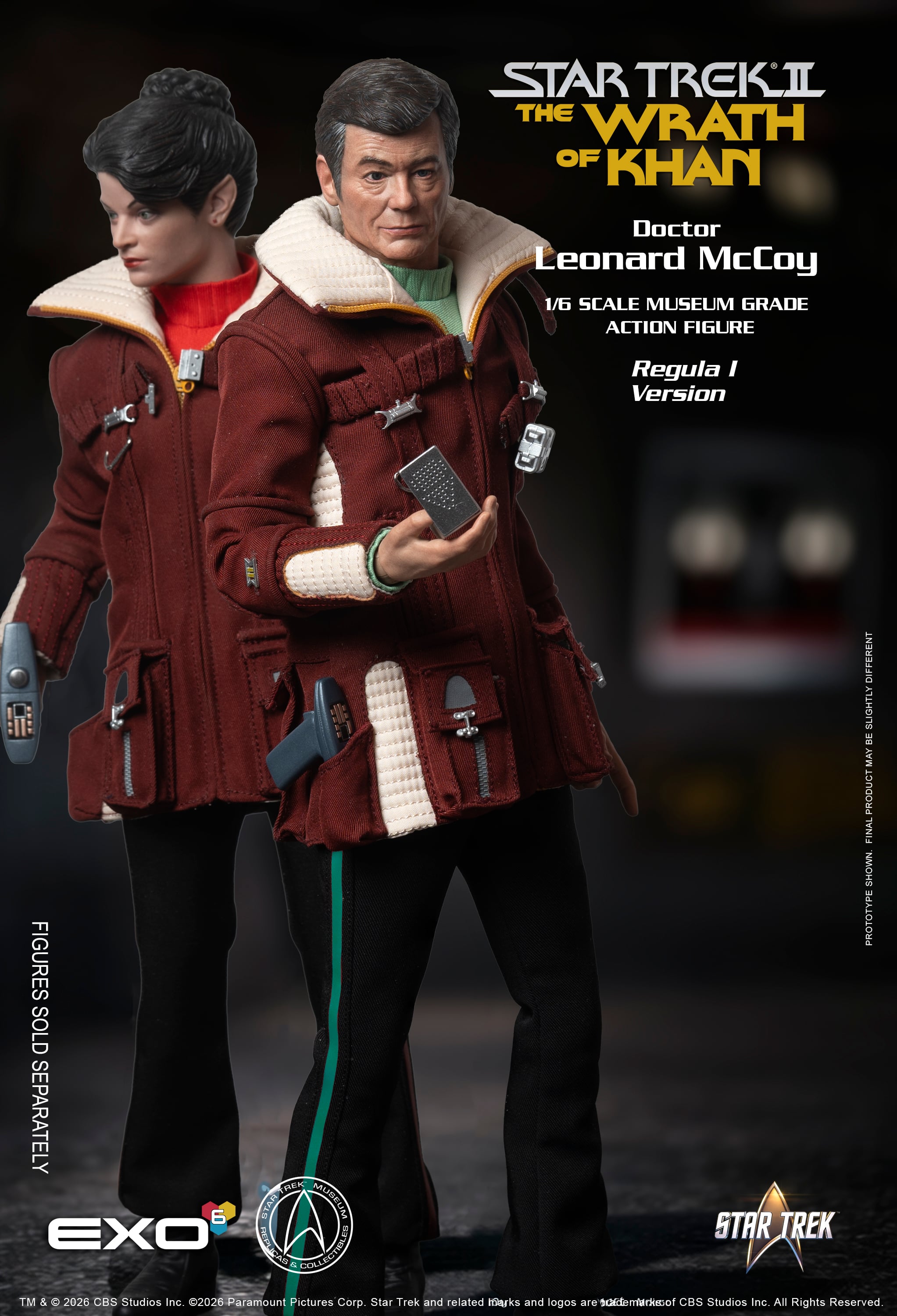 Star Trek: The Wrath of Khan Dr. Leonard McCoy (Regula I Ver.) 1/6 Scale Action Figure Gallery Image 16