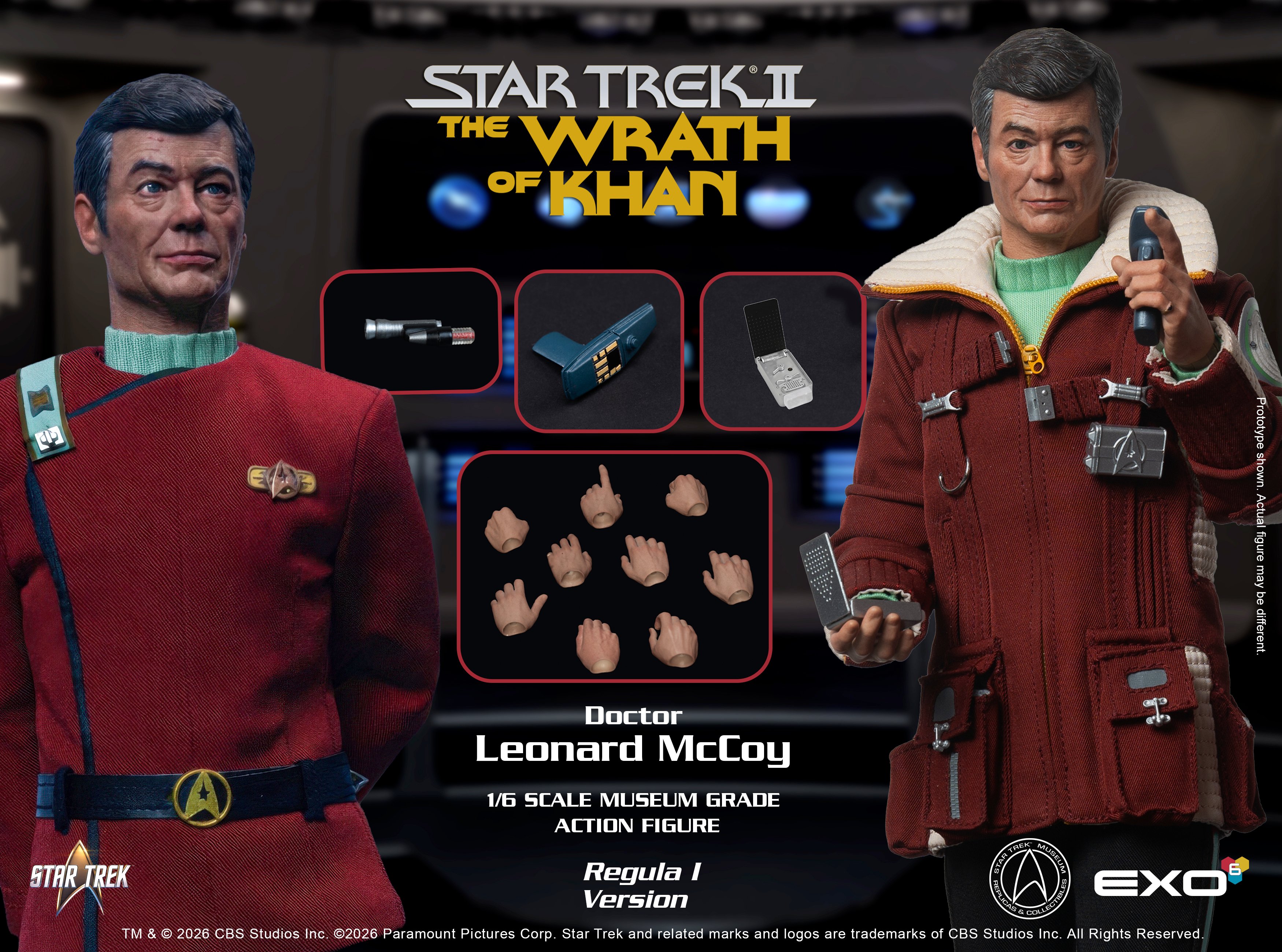 Star Trek: The Wrath of Khan Dr. Leonard McCoy (Regula I Ver.) 1/6 Scale Action Figure Gallery Image 19