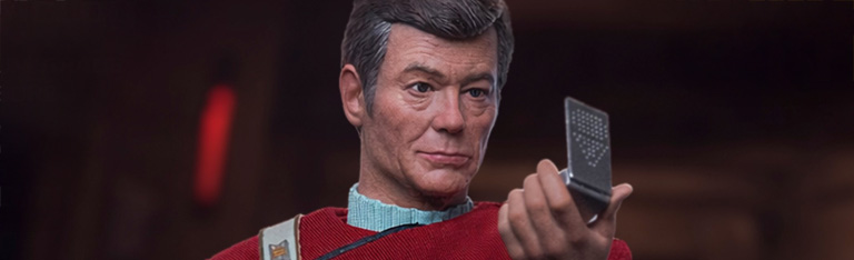 Image of Star Trek: The Wrath of Khan Dr. Leonard McCoy (Regula I Ver.) 1/6 Scale Action Figure
