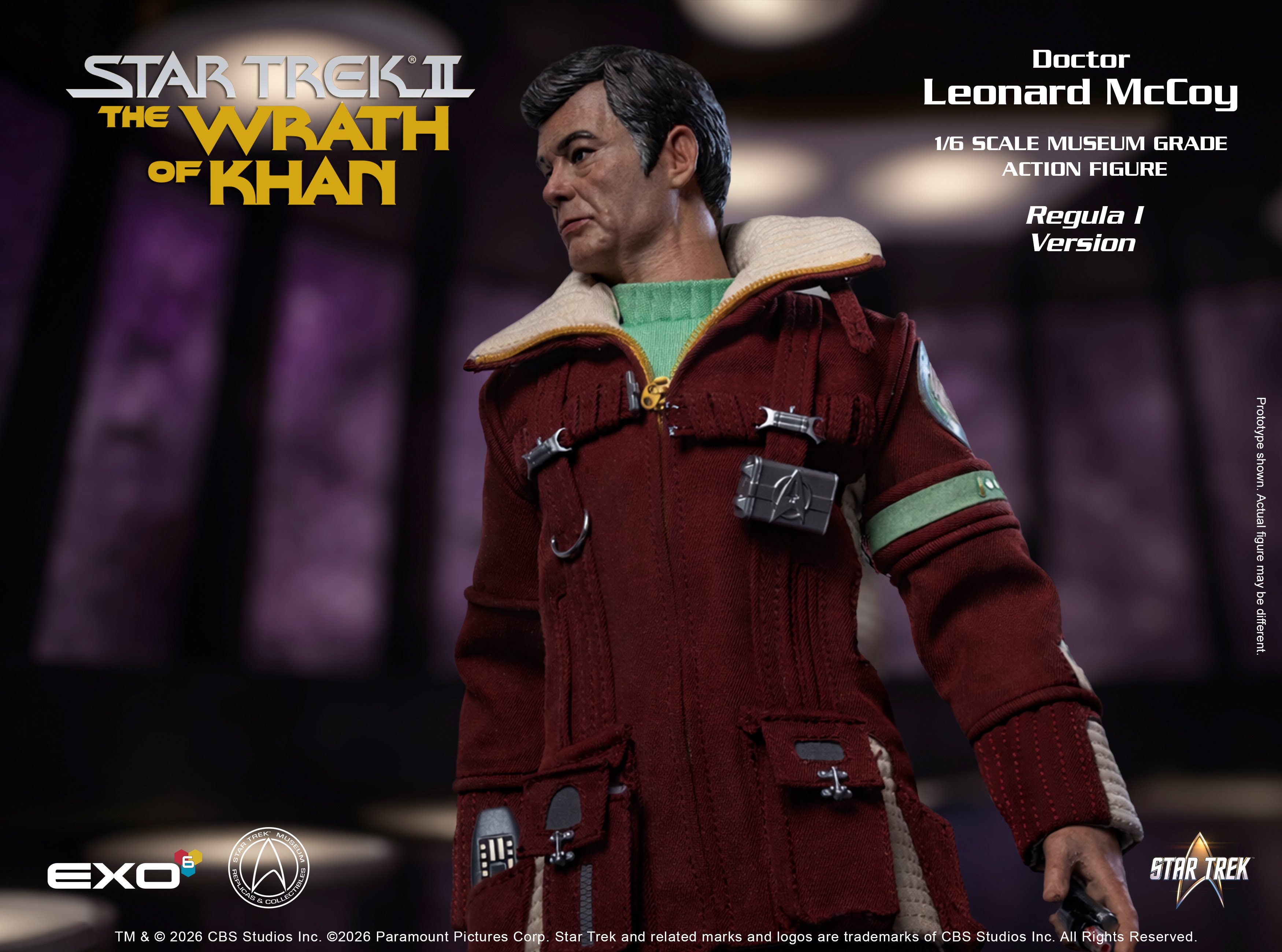Star Trek: The Wrath of Khan Dr. Leonard McCoy (Regula I Ver.) 1/6 Scale Action Figure Gallery Image 3