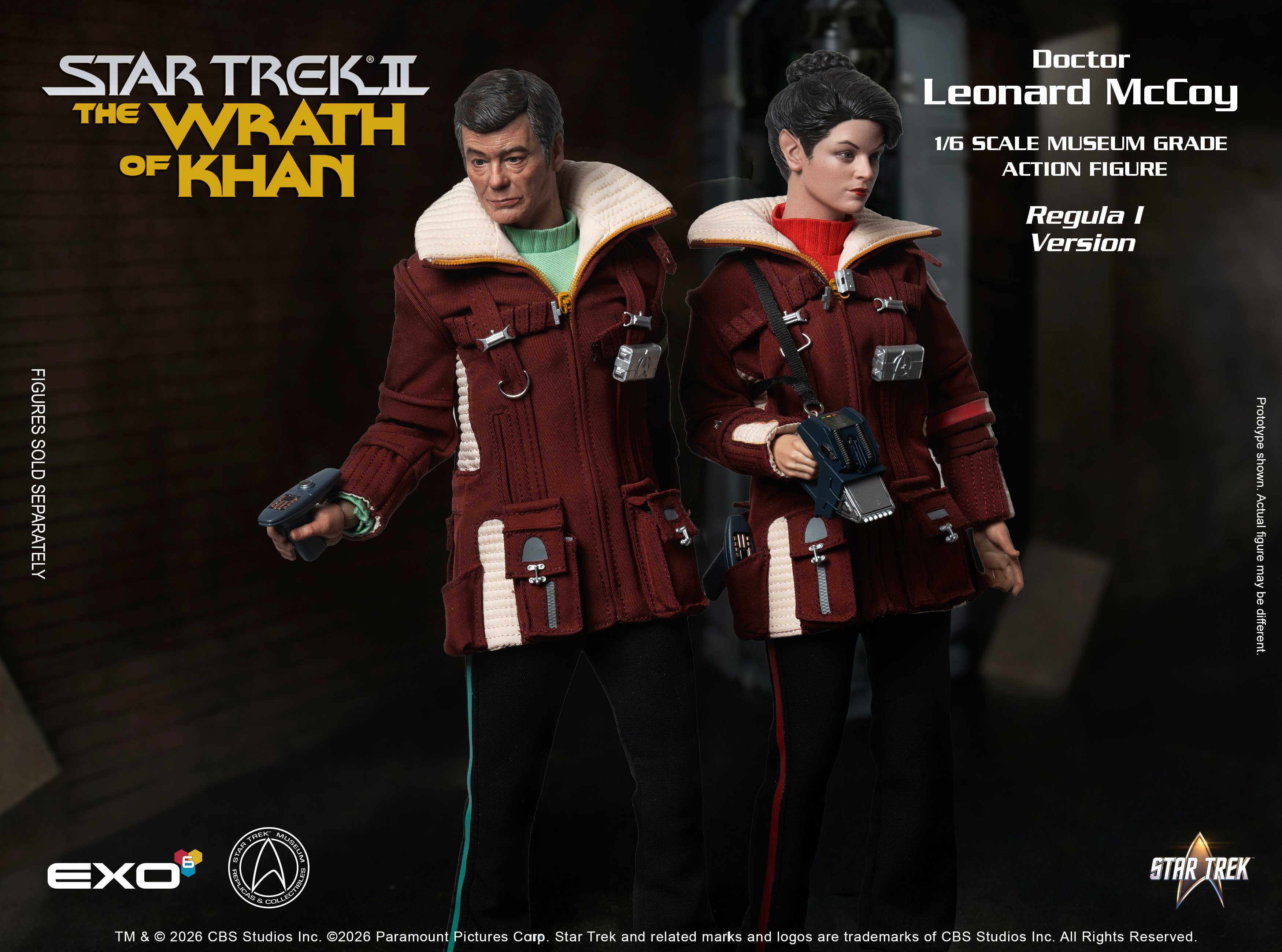 Star Trek: The Wrath of Khan Dr. Leonard McCoy (Regula I Ver.) 1/6 Scale Action Figure Gallery Image 17