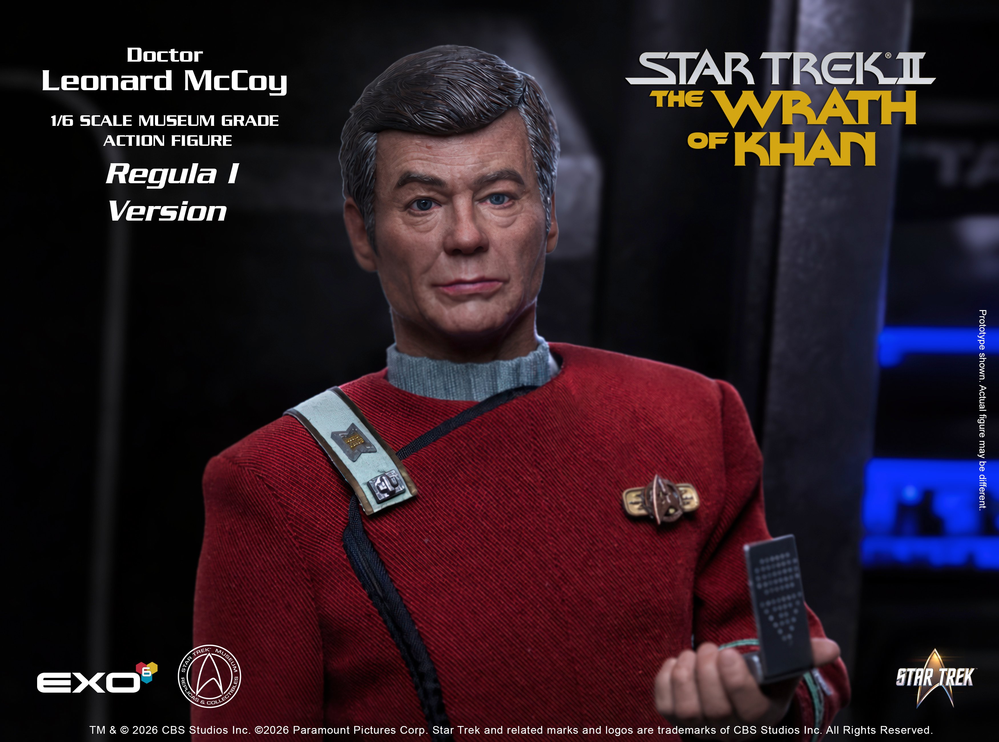 Star Trek: The Wrath of Khan Dr. Leonard McCoy (Regula I Ver.) 1/6 Scale Action Figure Gallery Image 5