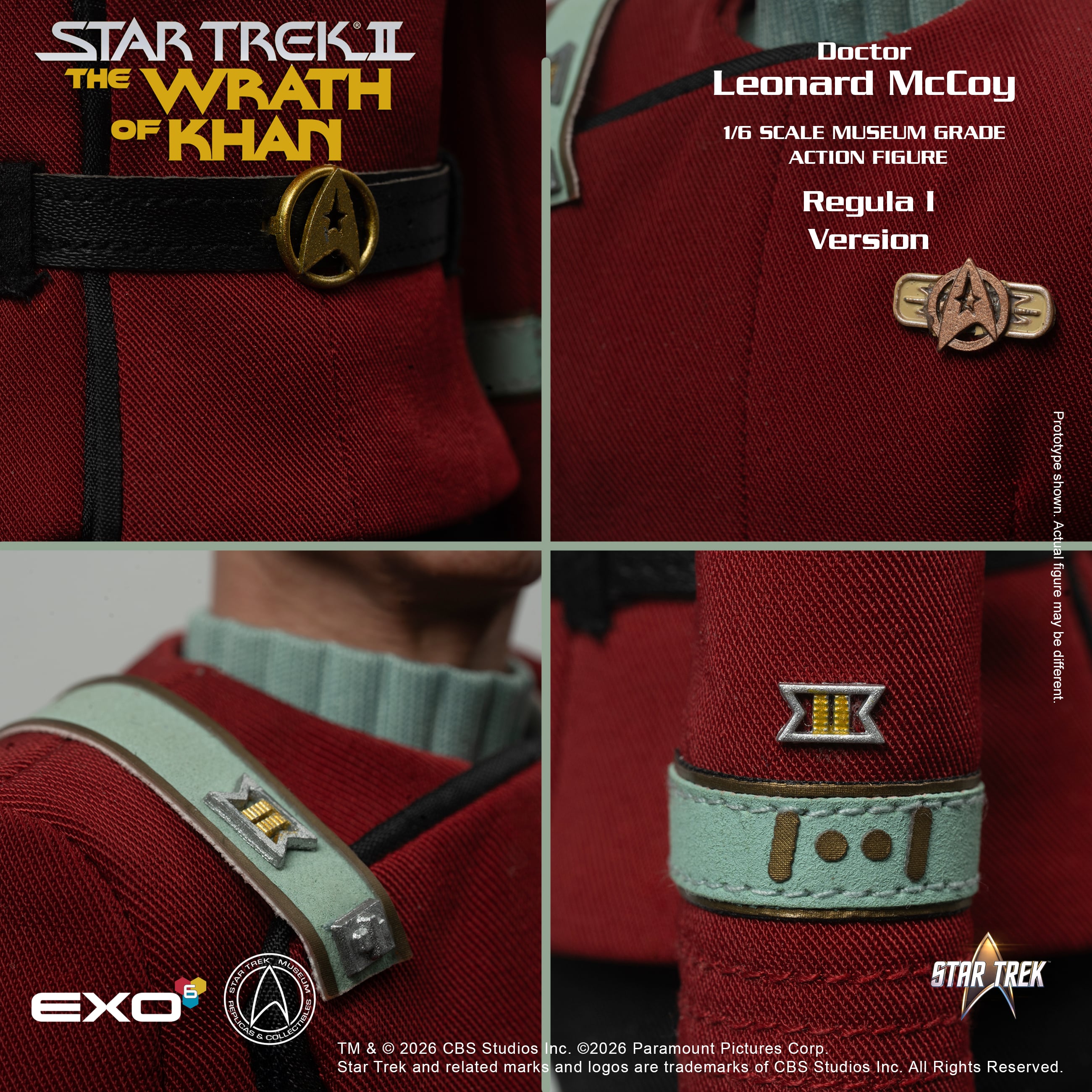 Star Trek: The Wrath of Khan Dr. Leonard McCoy (Regula I Ver.) 1/6 Scale Action Figure Gallery Image 15