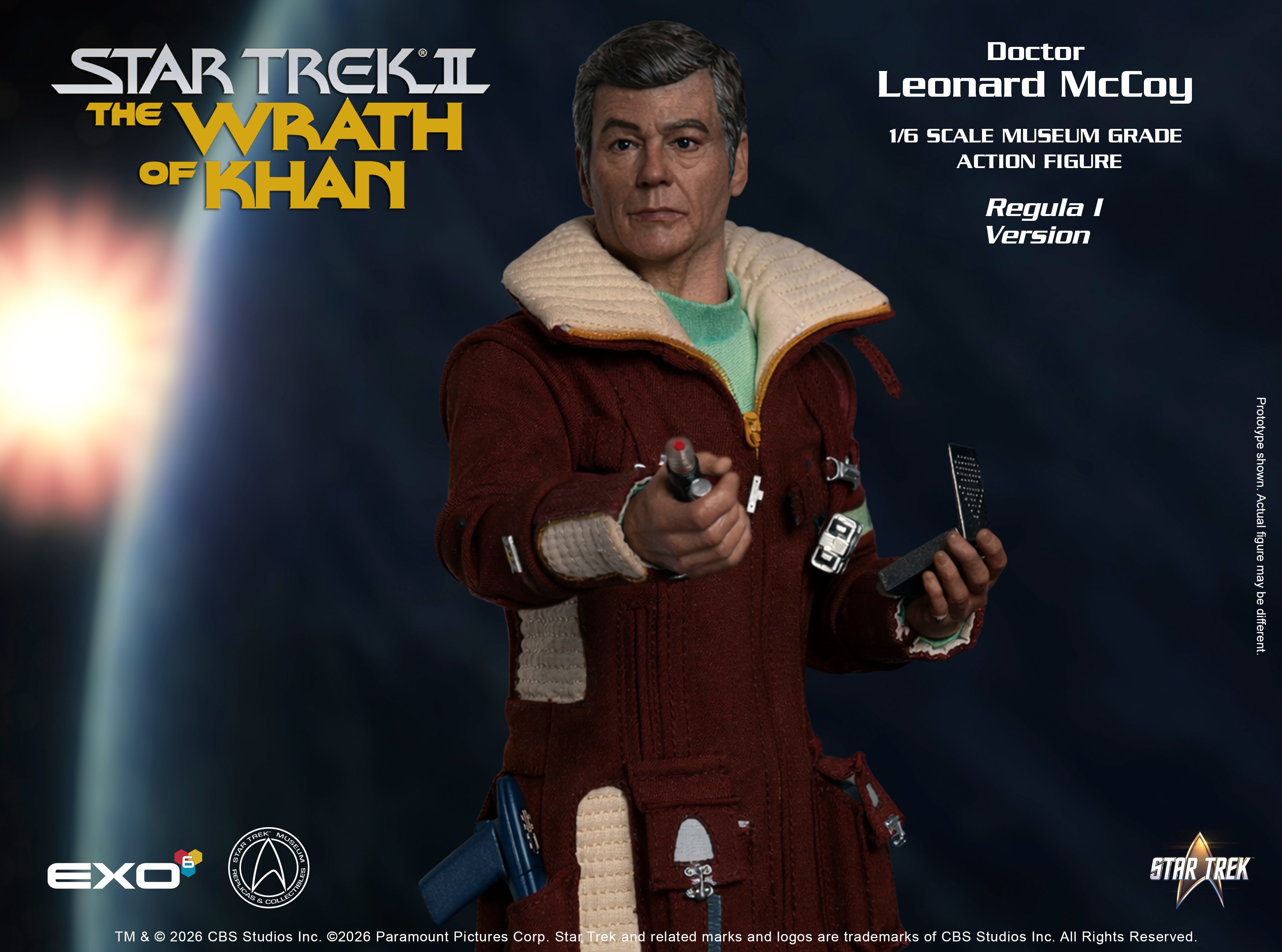 Star Trek: The Wrath of Khan Dr. Leonard McCoy (Regula I Ver.) 1/6 Scale Action Figure Gallery Image 10