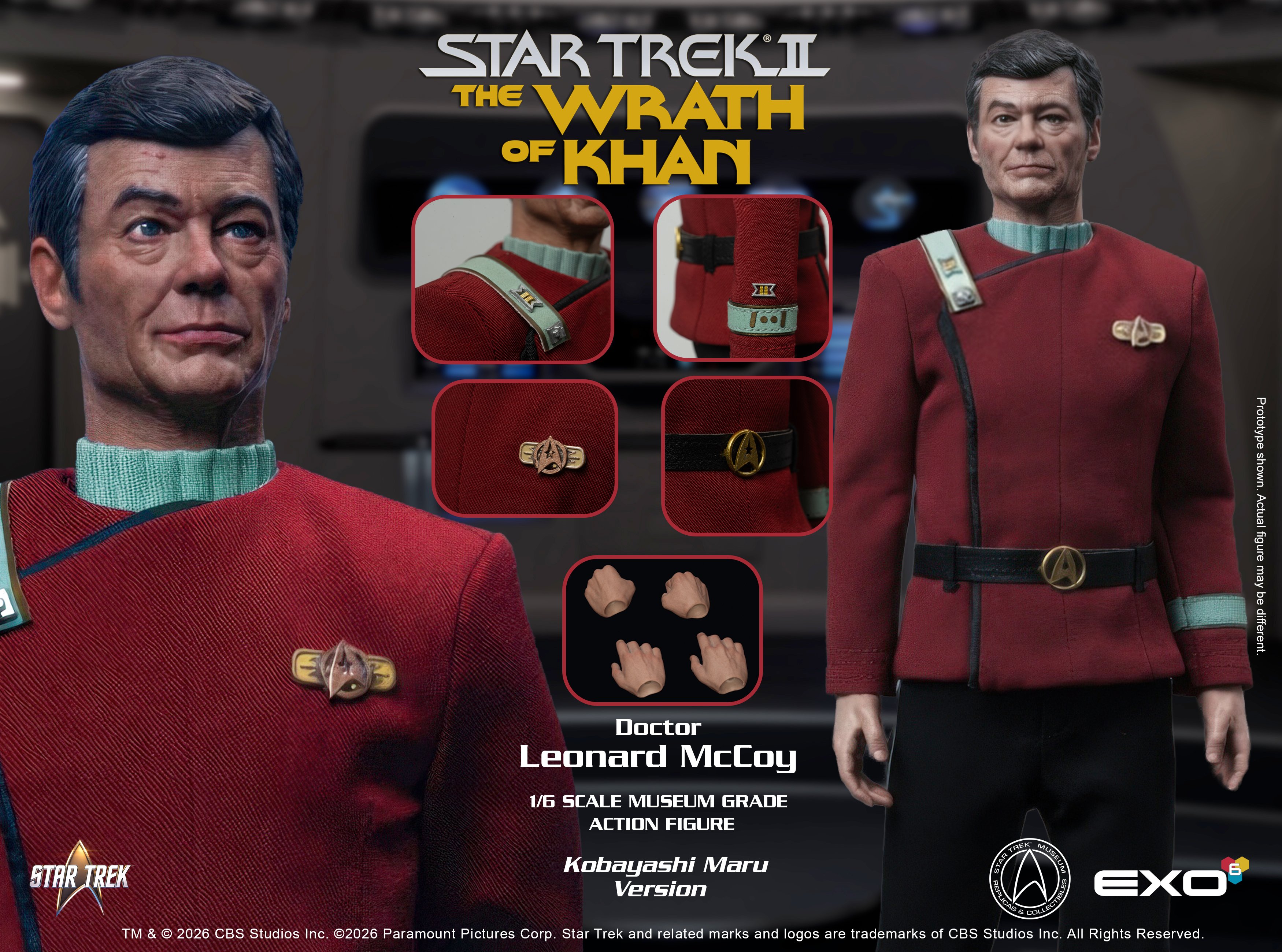 Star Trek: The Wrath of Khan Dr. Leonard McCoy (Kobayashi Maru Ver.) 1/6 Scale Action Figure Gallery Image 8