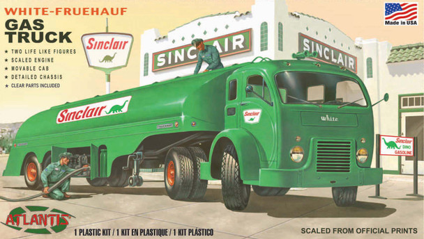 Sinclair Vintage White-Fruehauf Dino Gasoline Truck 1/48 Scale Model Kit Gallery Image 9