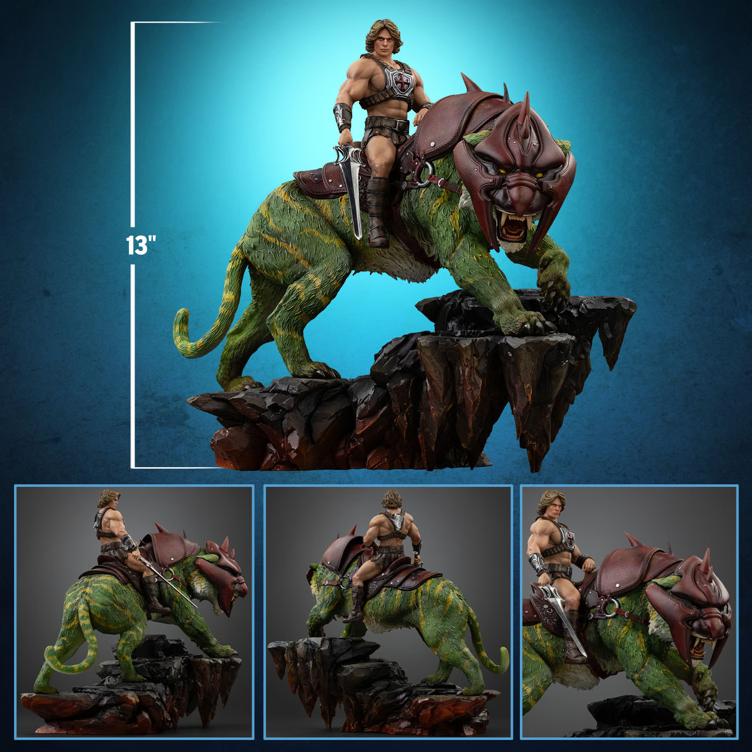 Masters of the Universe (2026) He-Man and Battle Cat 1/10 Deluxe Art Scale Statue Gallery Image 9