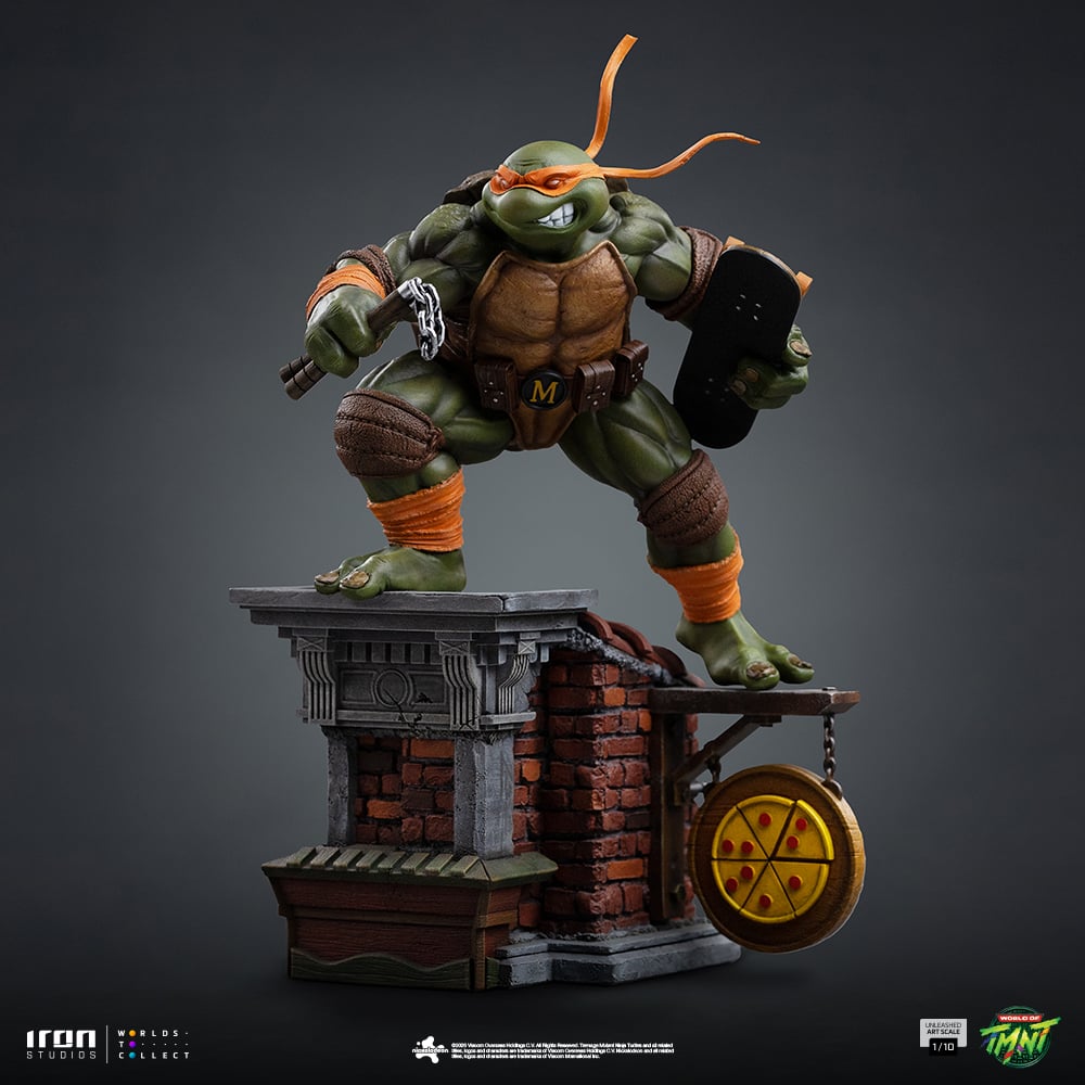 Teenage Mutant Ninja Turtles Unleashed Michelangelo 1/10 Art Scale Statue Gallery Image 4