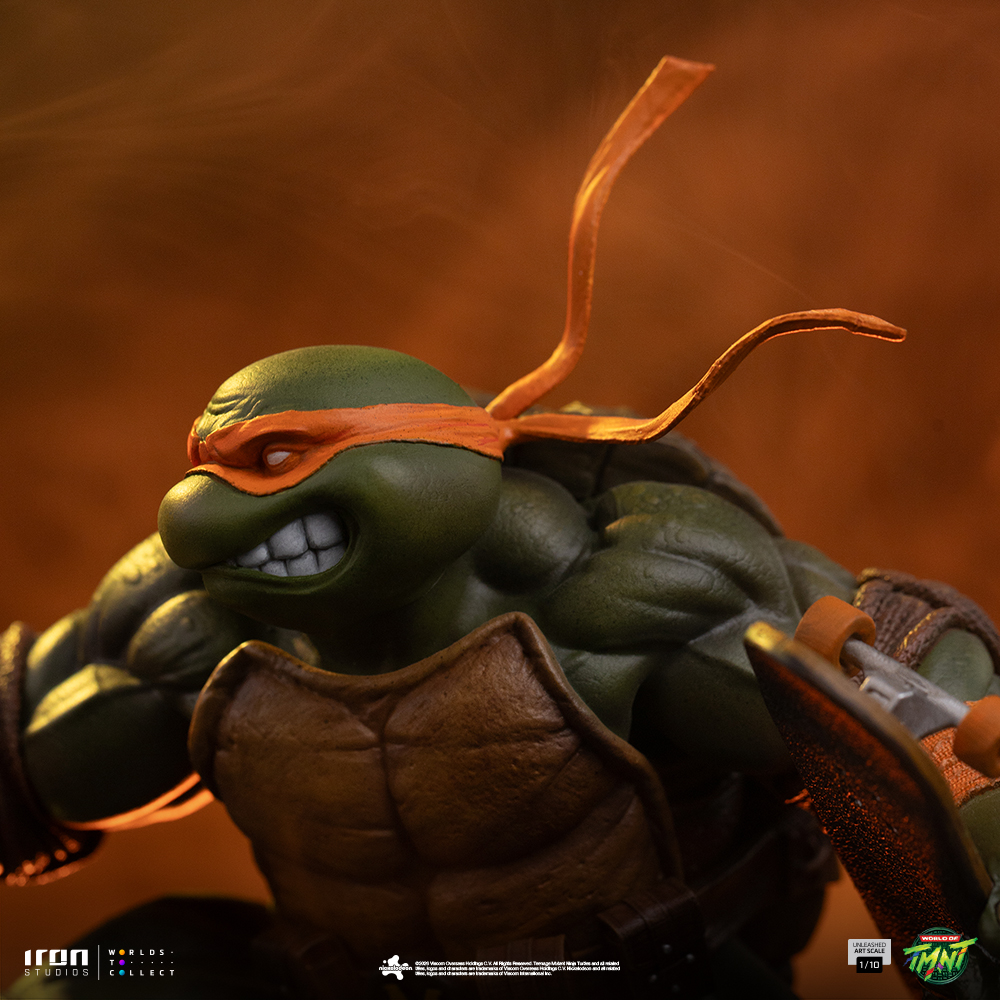 Teenage Mutant Ninja Turtles Unleashed Michelangelo 1/10 Art Scale Statue Gallery Image 8