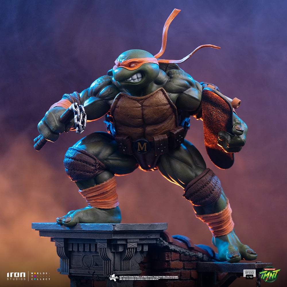 Teenage Mutant Ninja Turtles Unleashed Michelangelo 1/10 Art Scale Statue Gallery Image 3