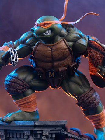 Teenage Mutant Ninja Turtles Unleashed Michelangelo 1/10 Art Scale Statue Gallery Image 2