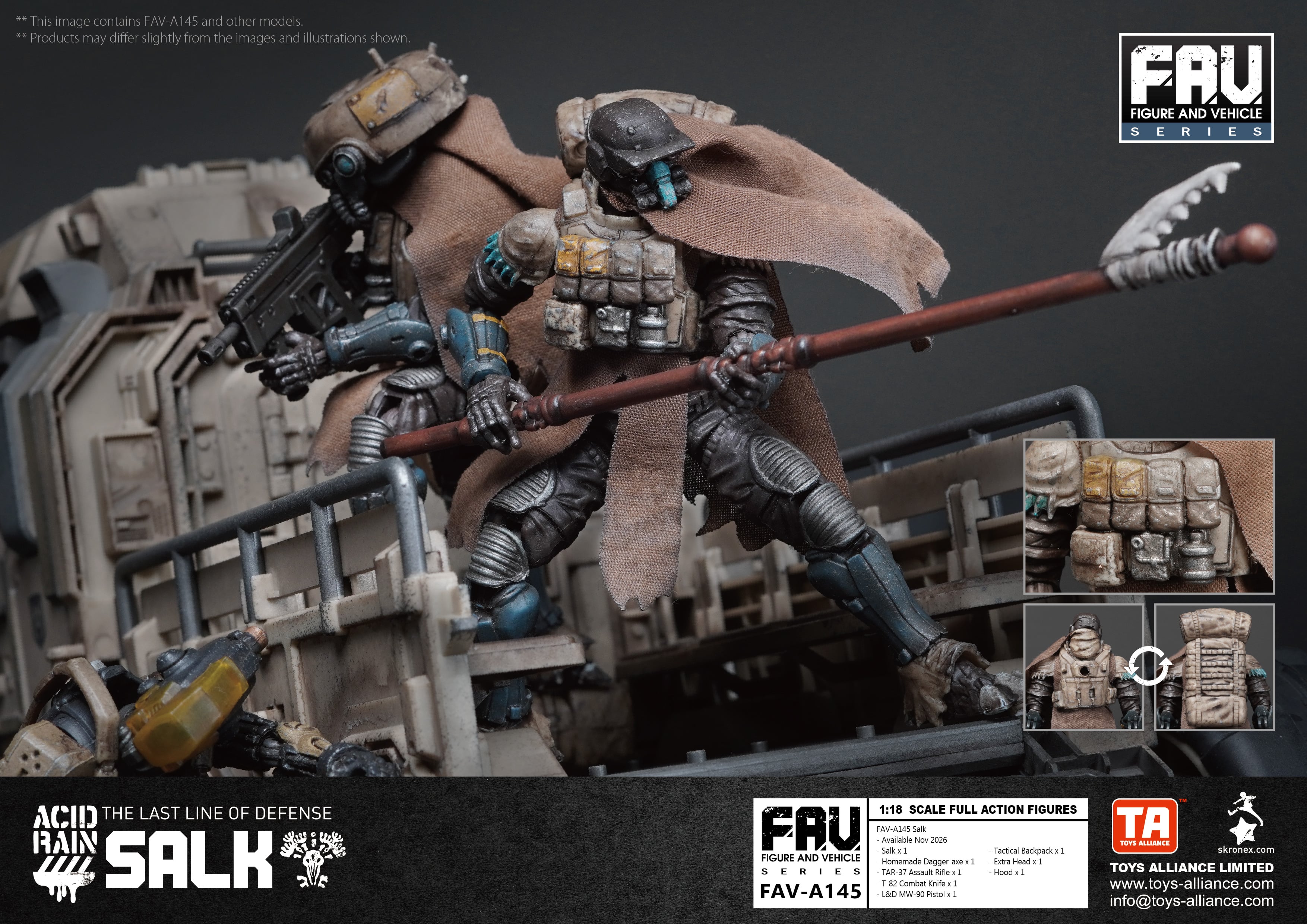 Acid Rain FAV-A145 Salk 1/18 Scale Action Figure
