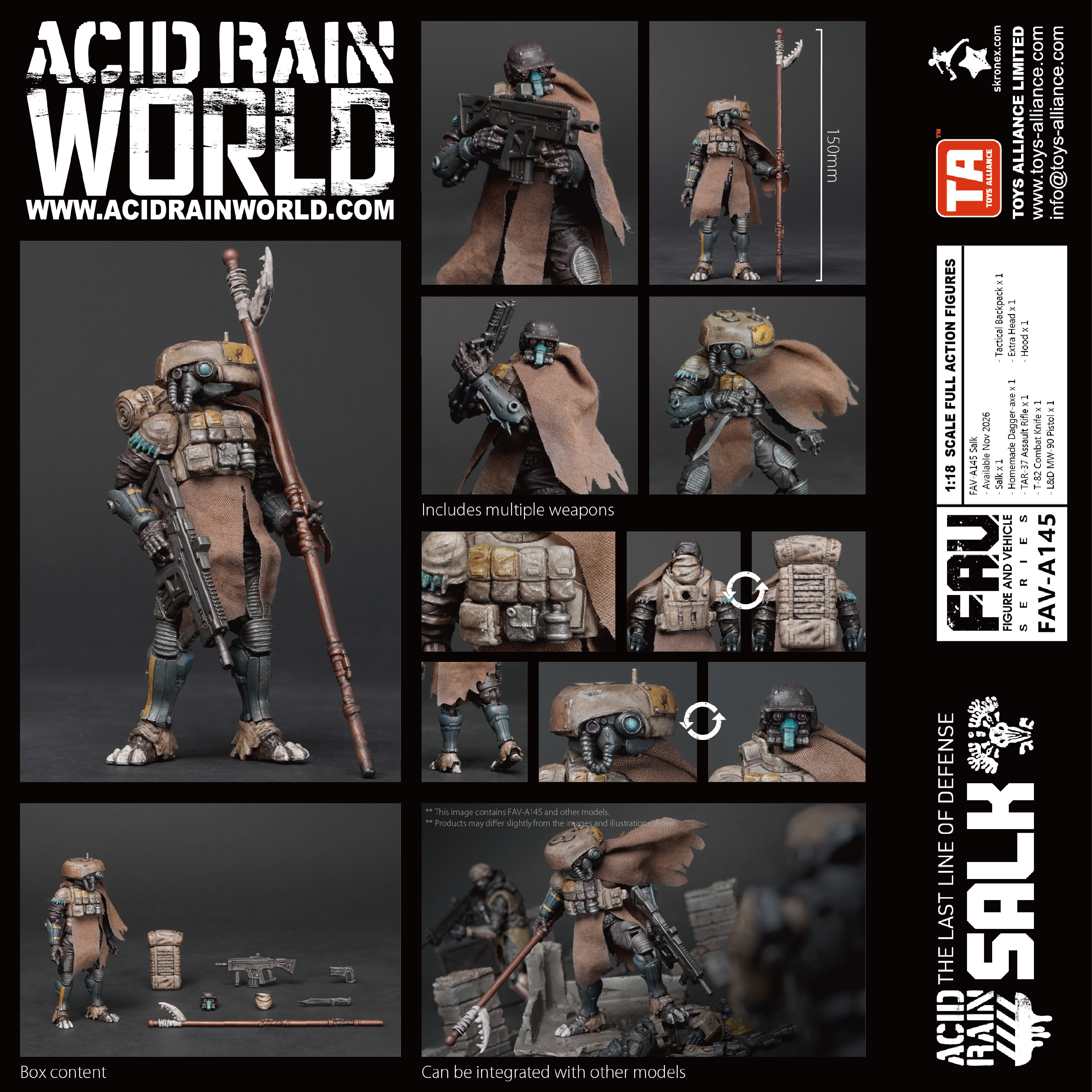 Acid Rain FAV-A145 Salk 1/18 Scale Action Figure