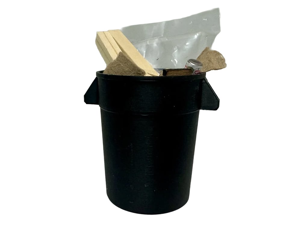 Mini Materials 1/12 Scale Large Trash Can Gallery Image 5