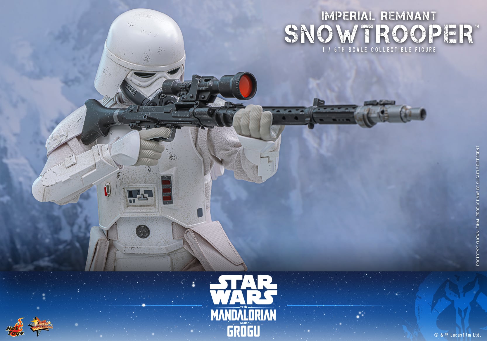 Star Wars: The Mandalorian & Grogu MMS838 Imperial Remnant Snowtrooper 1/6th Scale Collectible Figure Gallery Image 4