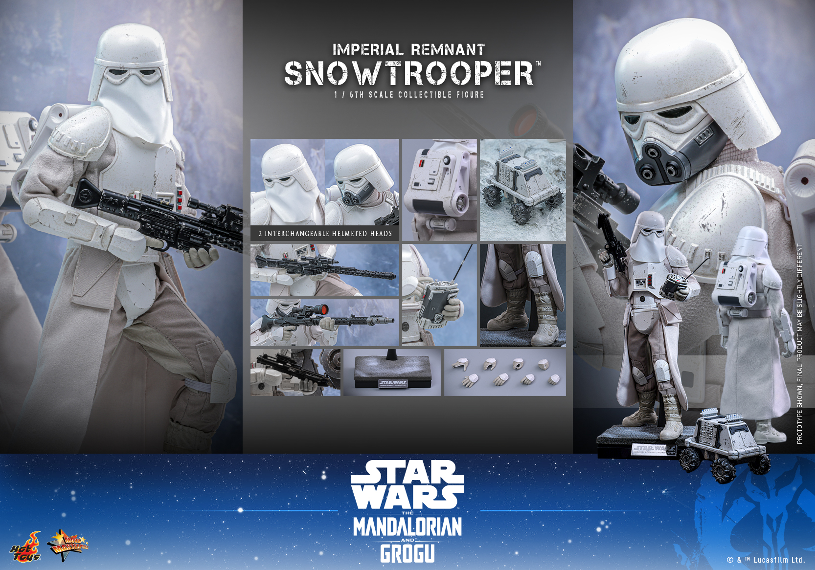 Star Wars: The Mandalorian & Grogu MMS838 Imperial Remnant Snowtrooper 1/6th Scale Collectible Figure Gallery Image 24