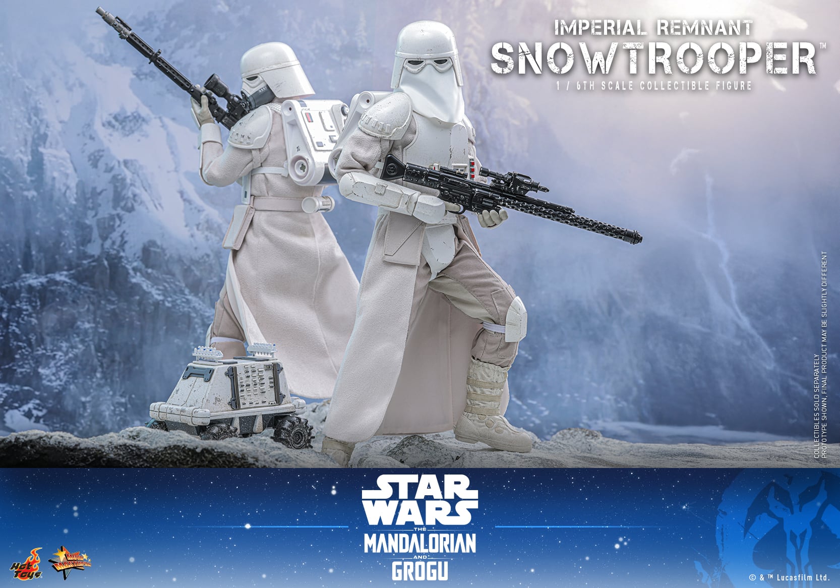 Star Wars: The Mandalorian & Grogu MMS838 Imperial Remnant Snowtrooper 1/6th Scale Collectible Figure Gallery Image 7