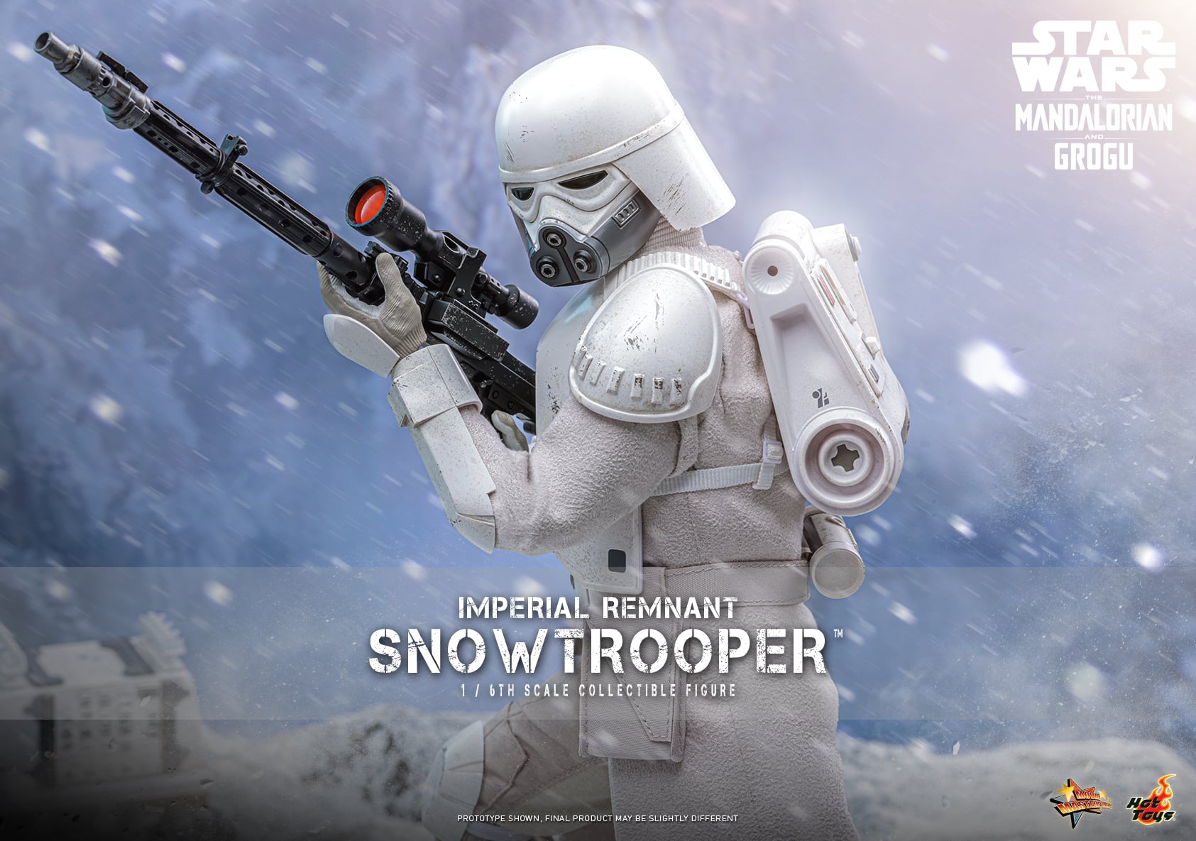 Star Wars: The Mandalorian & Grogu MMS838 Imperial Remnant Snowtrooper 1/6th Scale Collectible Figure Gallery Image 3