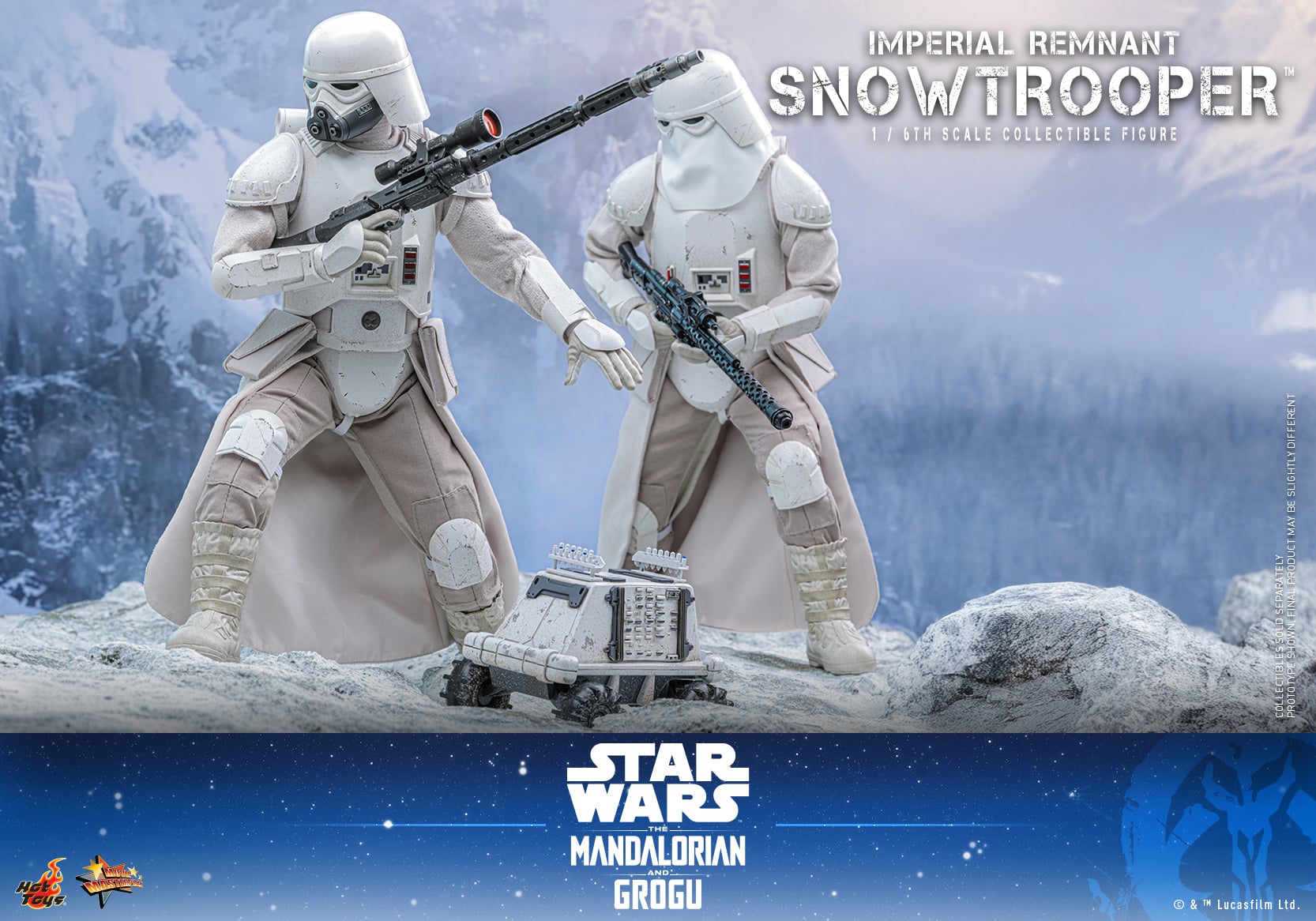 Star Wars: The Mandalorian & Grogu MMS838 Imperial Remnant Snowtrooper 1/6th Scale Collectible Figure Gallery Image 8