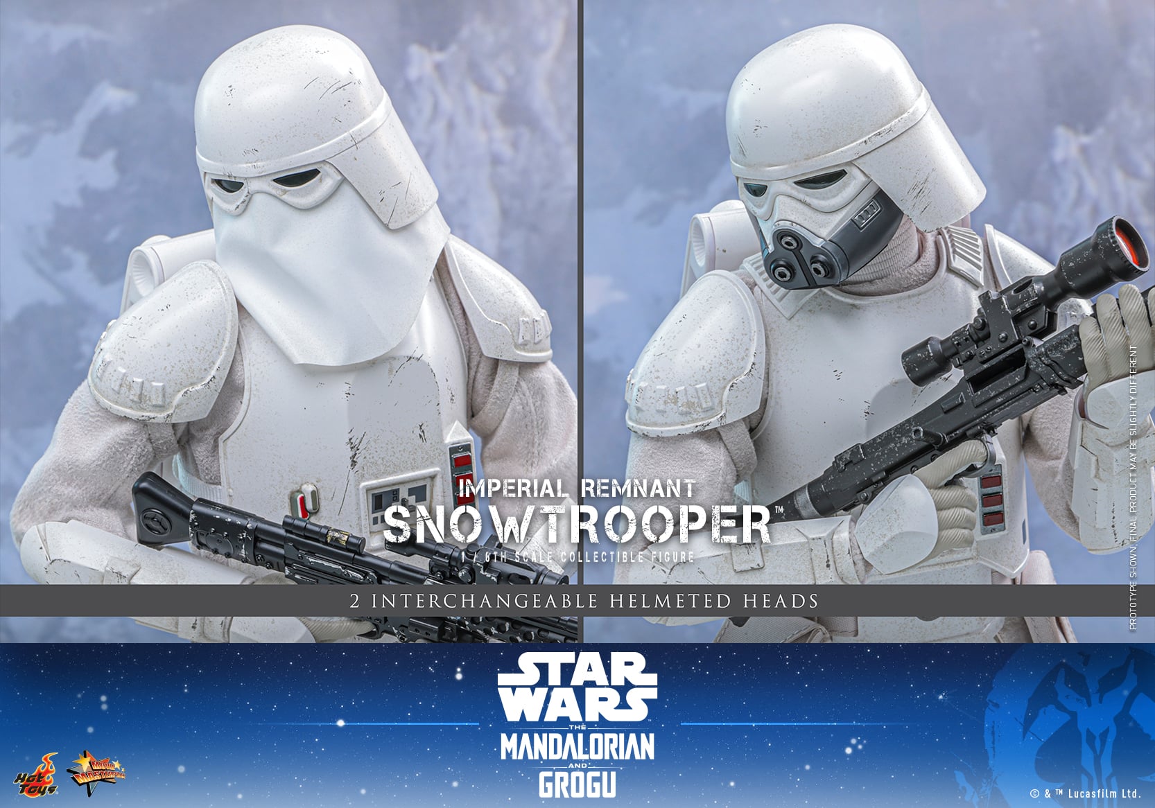 Star Wars: The Mandalorian & Grogu MMS838 Imperial Remnant Snowtrooper 1/6th Scale Collectible Figure Gallery Image 9
