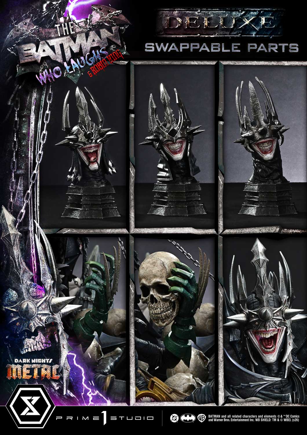 Dark Nights: Death Metal Museum Masterline The Batman Who Laughs & Robin King (Deluxe Ver.) 1/3 Scale Statue Gallery Image 45