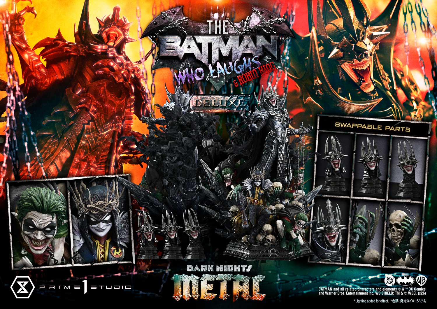 Dark Nights: Death Metal Museum Masterline The Batman Who Laughs & Robin King (Deluxe Ver.) 1/3 Scale Statue Gallery Image 48