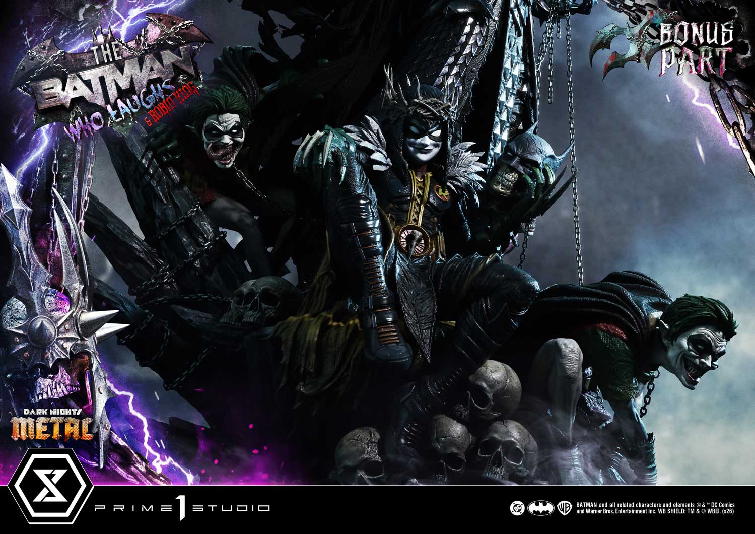 Dark Nights: Death Metal Museum Masterline The Batman Who Laughs & Robin King (Deluxe Bonus Ver.) 1/3 Scale Limited Edition Statue Gallery Image 28