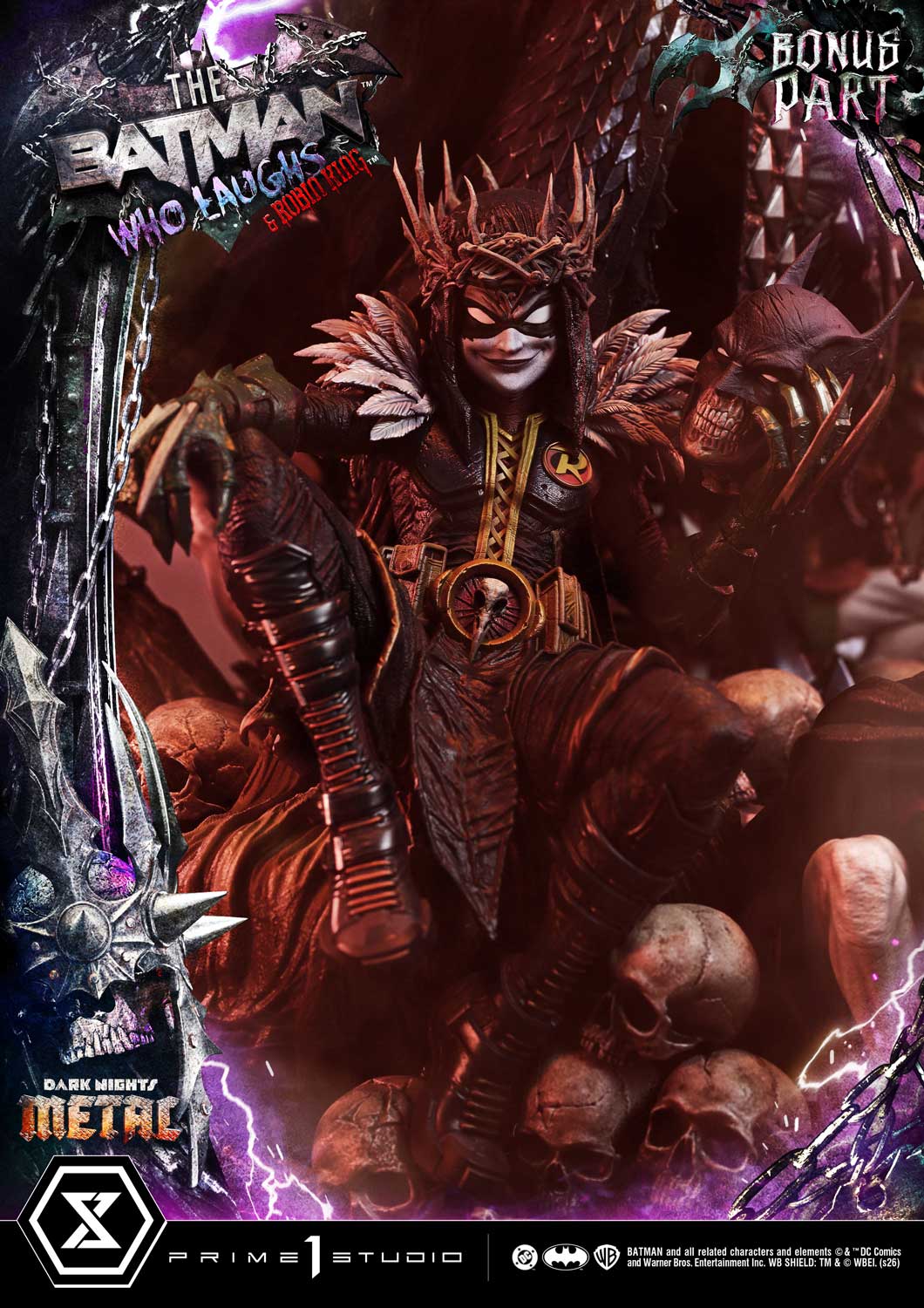 Dark Nights: Death Metal Museum Masterline The Batman Who Laughs & Robin King (Deluxe Bonus Ver.) 1/3 Scale Limited Edition Statue Gallery Image 23