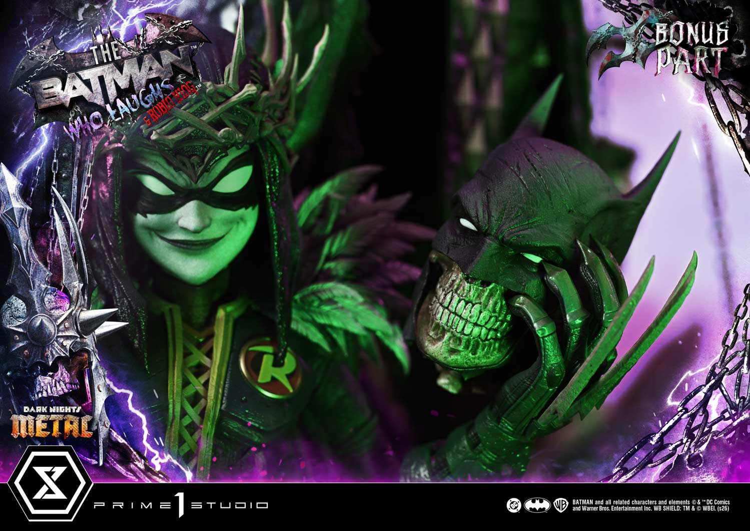Dark Nights: Death Metal Museum Masterline The Batman Who Laughs & Robin King (Deluxe Bonus Ver.) 1/3 Scale Limited Edition Statue Gallery Image 16